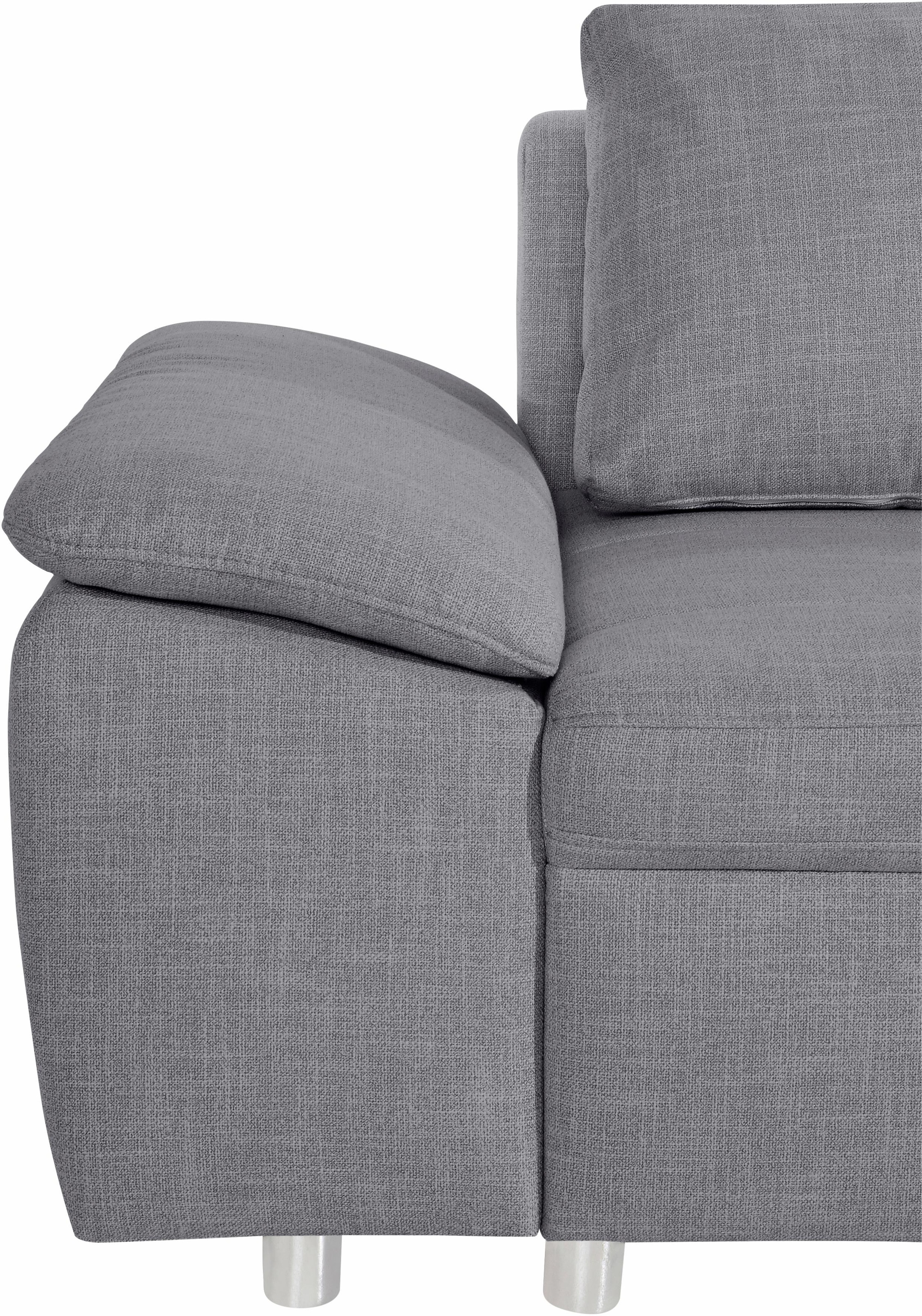 sit&more Ecksofa Labene, wahlweise mit Bettfunktion und Bettkasten, inkl. Rückenkissen