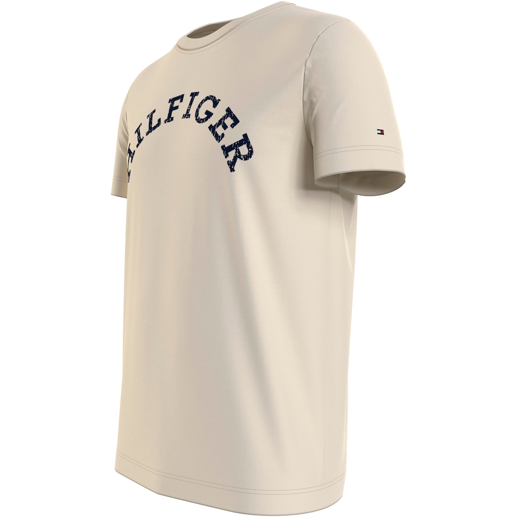 Tommy Hilfiger T-Shirt »HILFIGER ARCHED TEE«, mit gebrochenem Markenprint