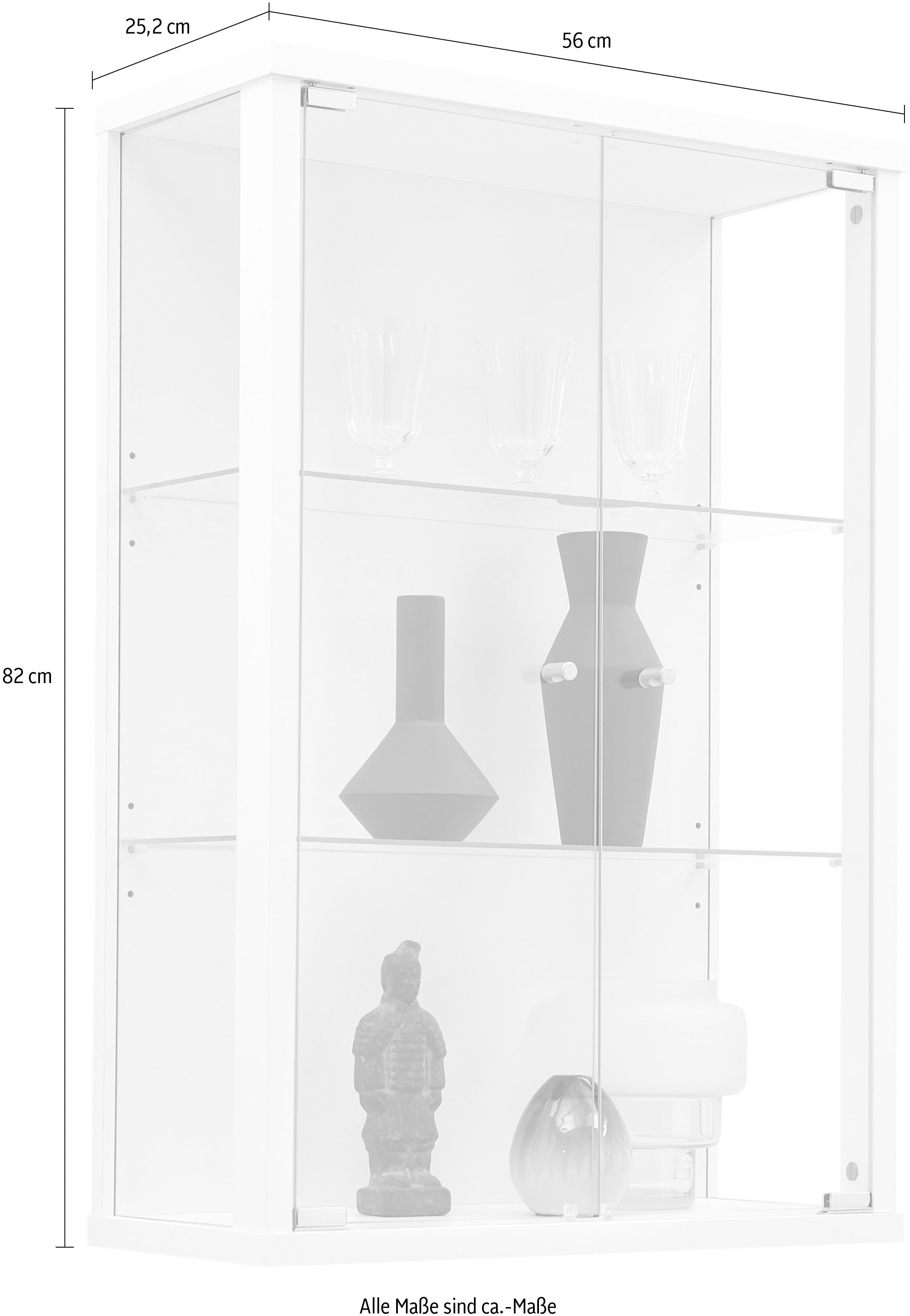 fif möbel Vitrine »OPTIMA« Hängevitrine/Glasvitrine 2x Glastür,perfekt für Sammler,Sammlervitrine