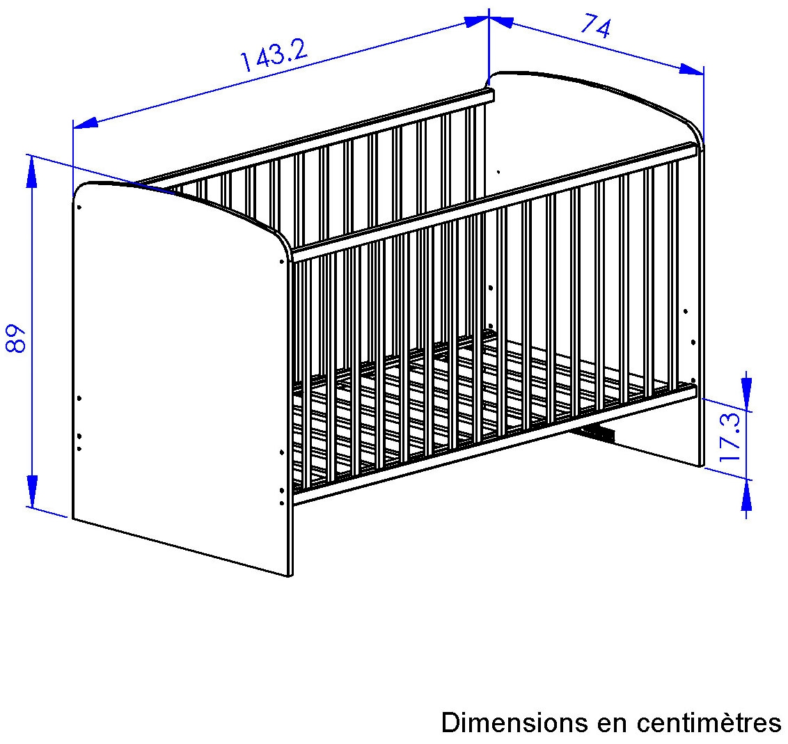 Gami Babybett »BASILE« 1 tlg. tlg. Zum "Little Bed" umbaubar