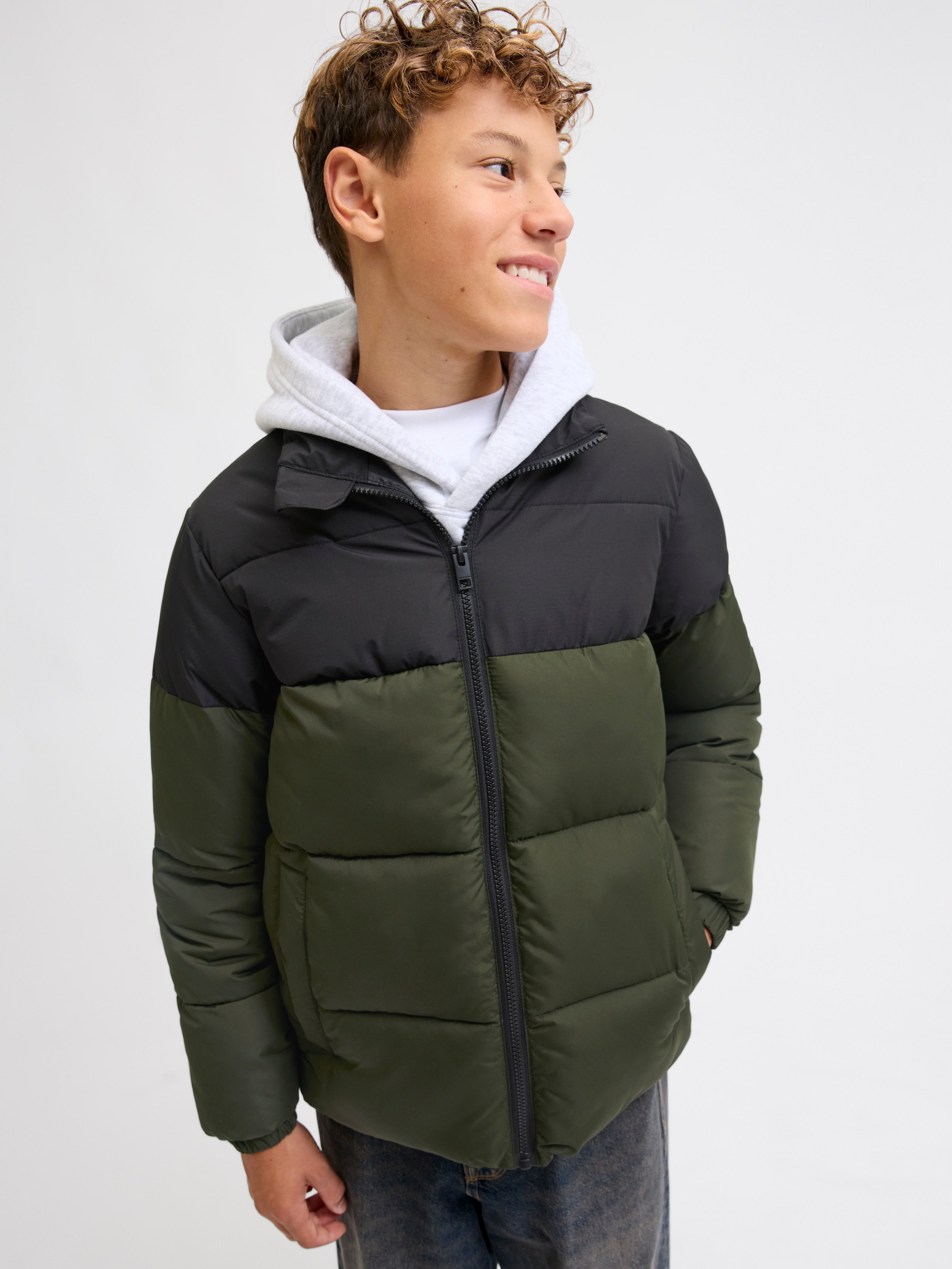 Jack & Jones Junior Veste matelassée »JJMAZE PUFFER COLLAR JNR« ohne Kapuze