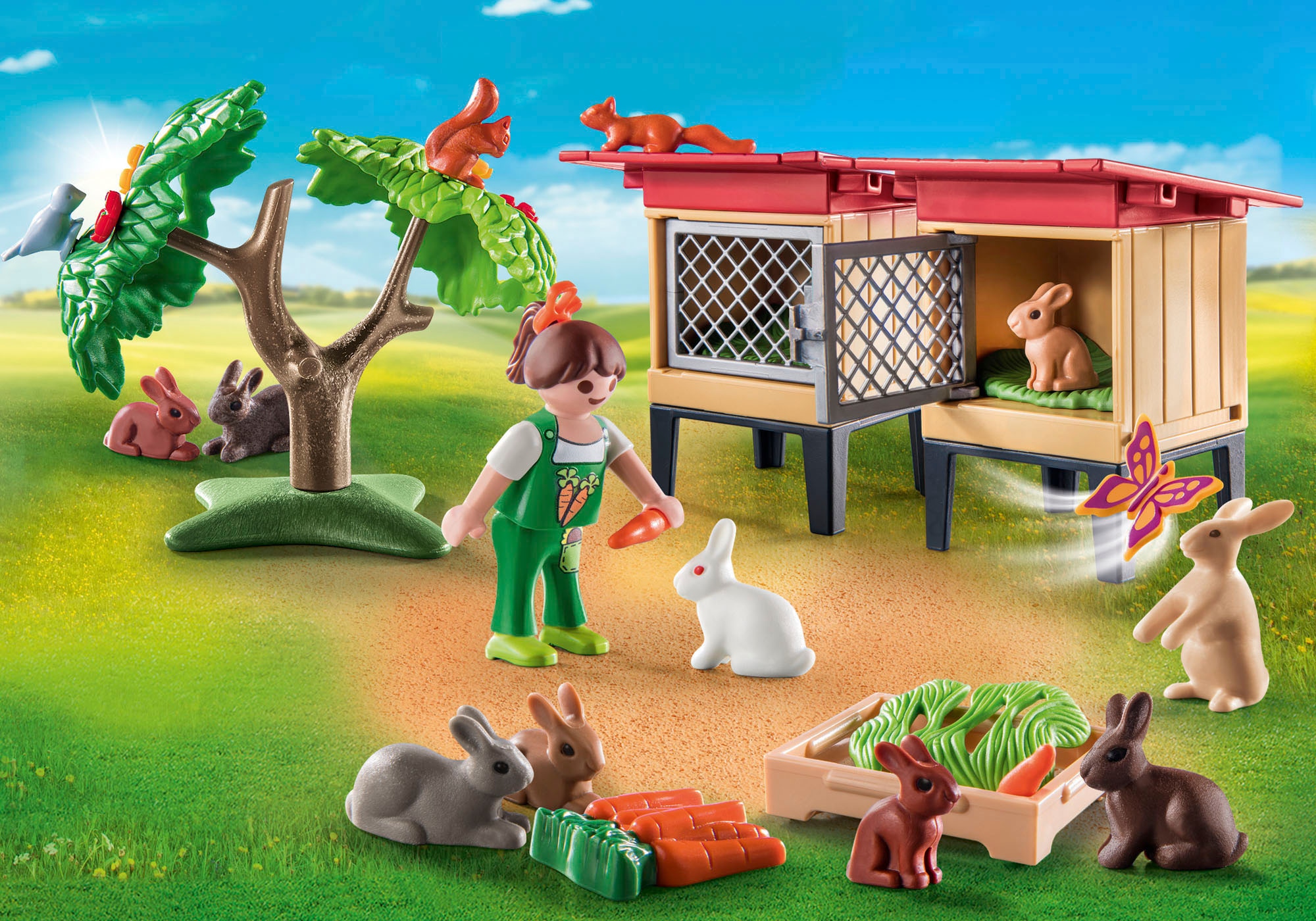 Playmobil® Konstruktions-Spielset »Kaninchenstall (71252), Country«, teilweise aus recyceltem Material; Made in Europe
