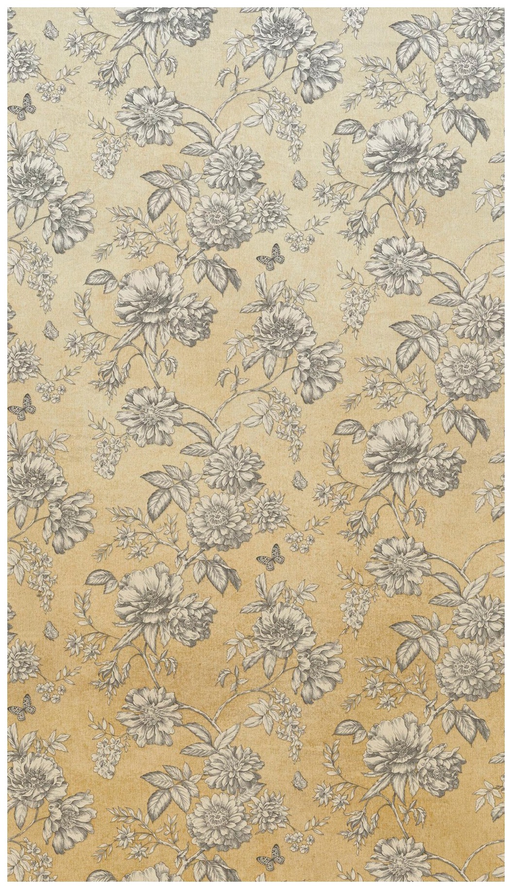 Image of Bodenmeister Fototapete »Blumen Vintage goldfarben« bei Ackermann Versand Schweiz