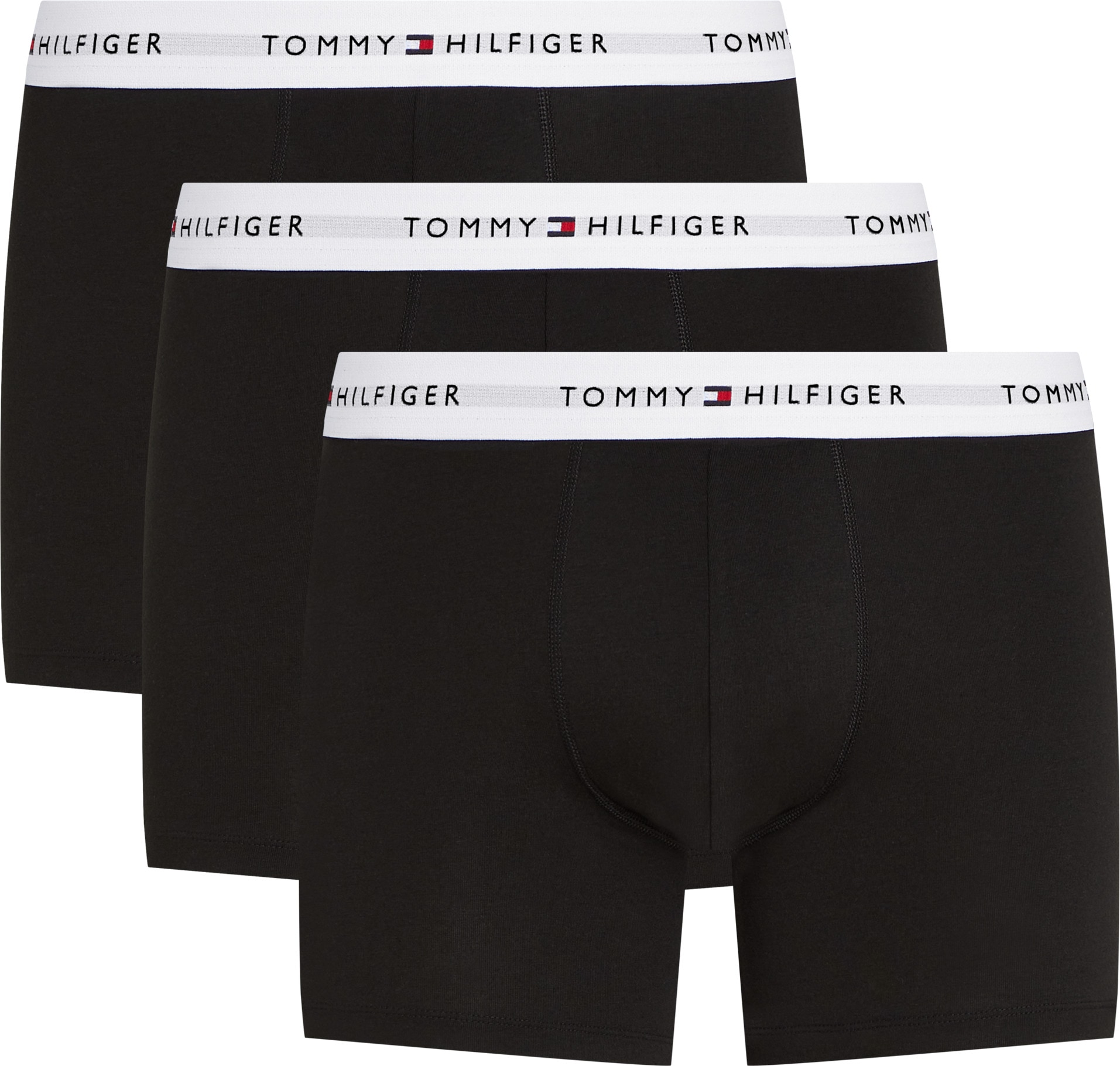 Image of Tommy Hilfiger Underwear Boxershorts "3P BOXER BRIEF WB" Packung, 3er-Pack, 3 Stk. mit kontrastfarbenem Logobund