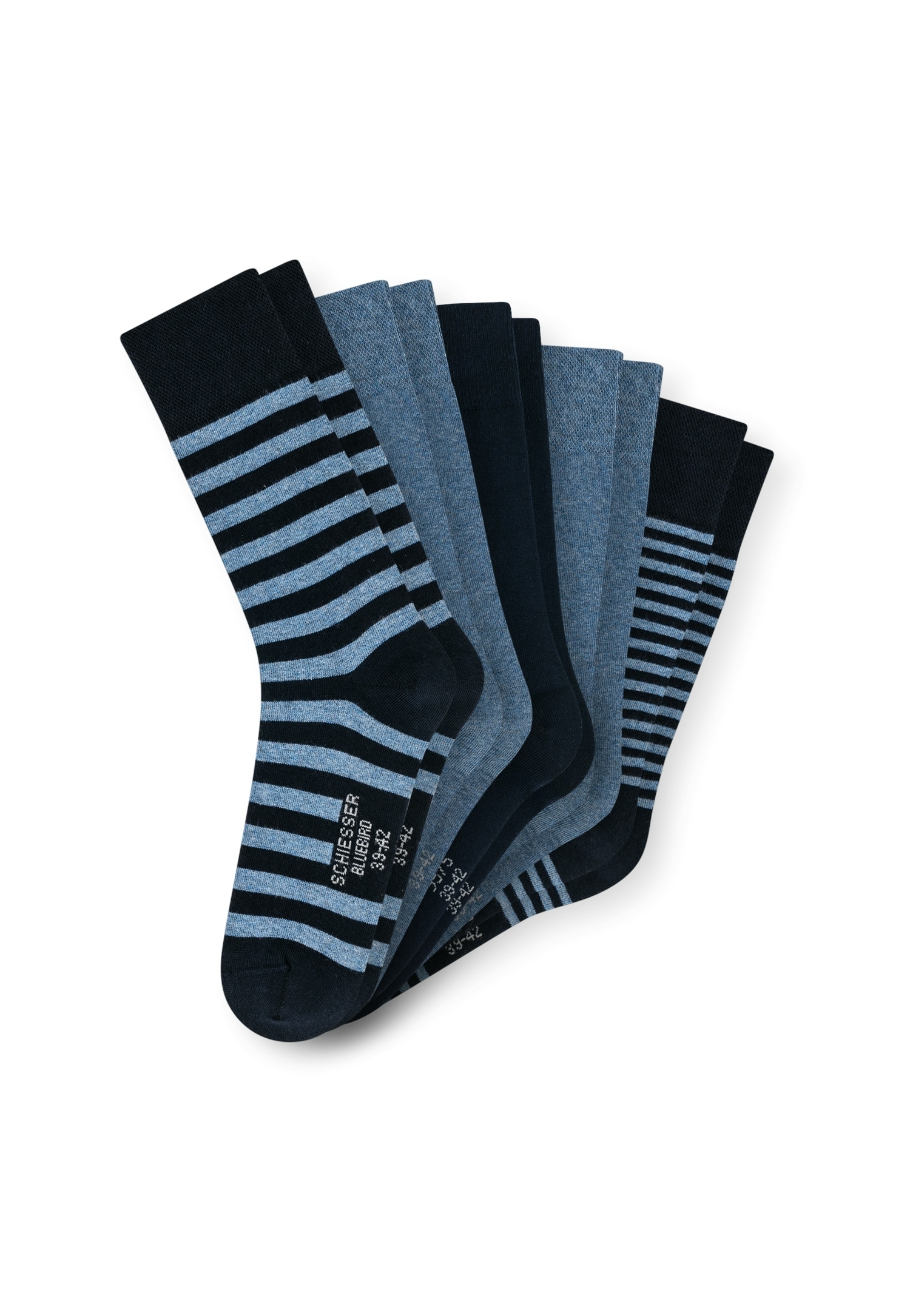 Schiesser Chaussettes »Bluebird« 5 Couple tlg. ceinture sans pression, talons et orteils cousus à la main, mélange coton