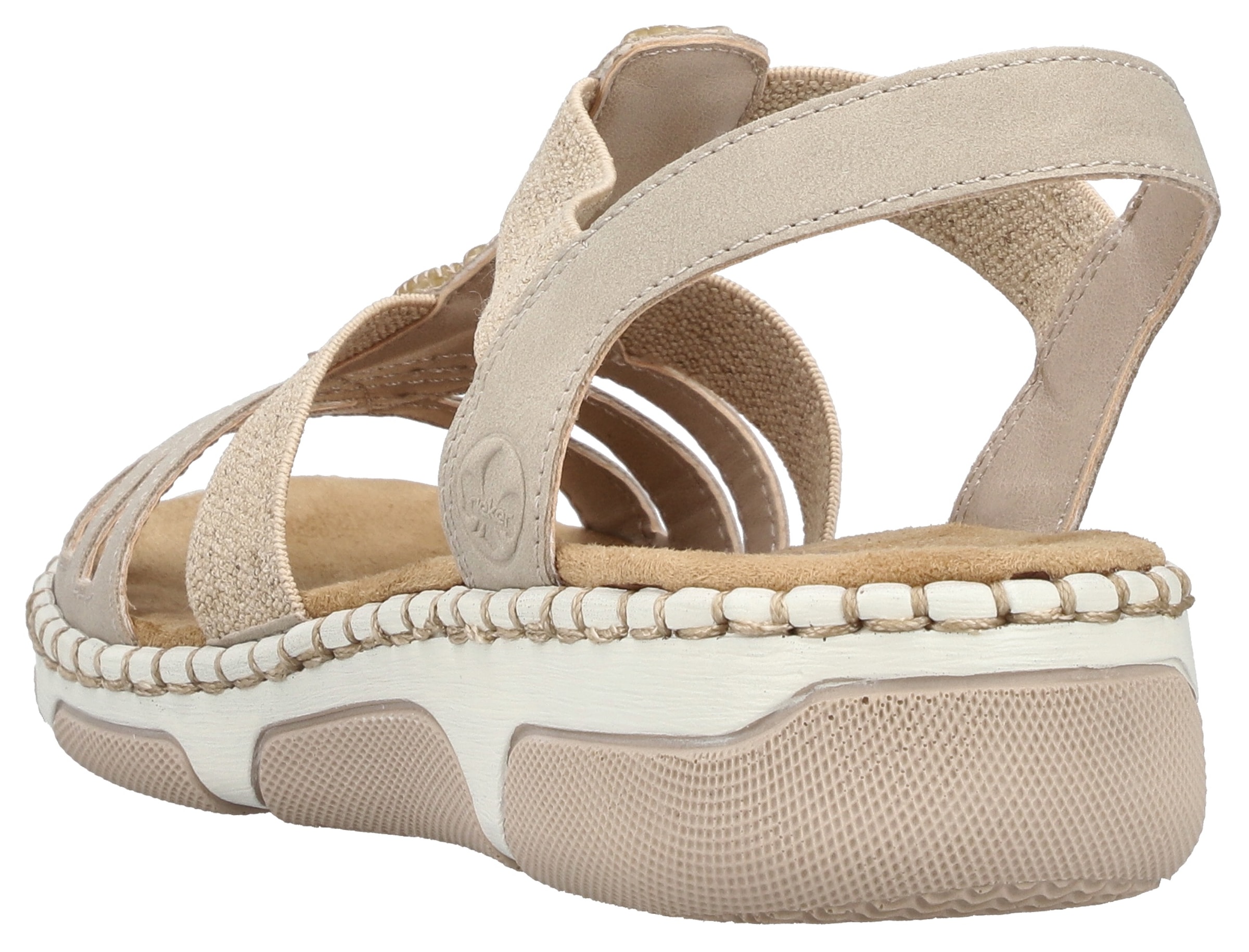 Rieker Sandale  Chaussure d'été, chaussure de vacances, chaussure à enfiler avec élastiques latéraux