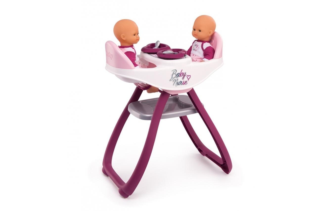 Puppenstuhl Mit Zubehör Smoby Puppen-Hochstuhl Für Zwillinge – Mit