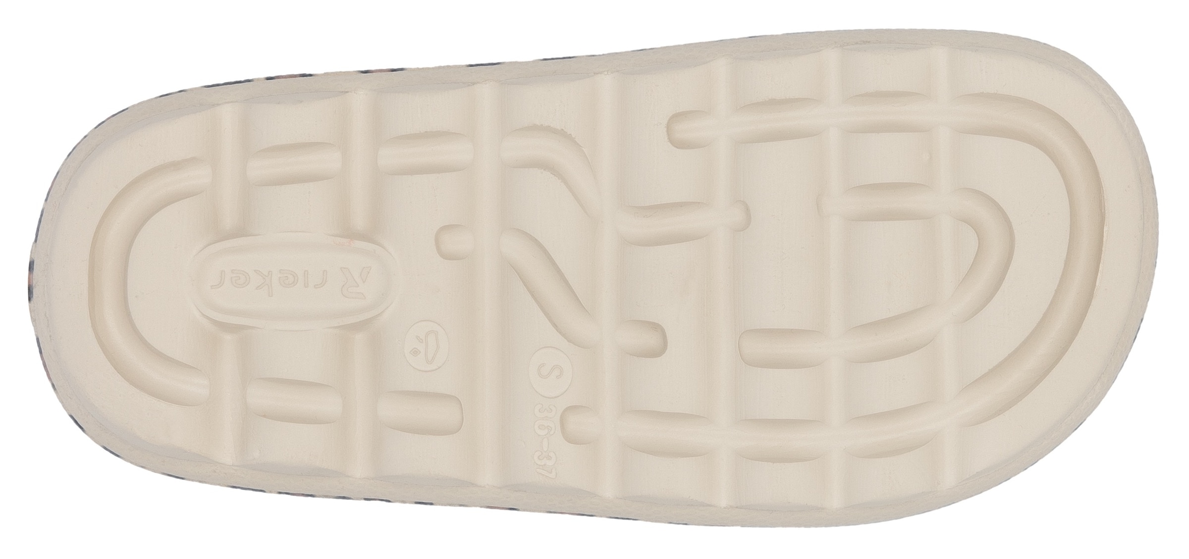 RIEKER Sport Pantolette  Sommerschuh, Strandschuh, Hausschuh mit zwei verstellbaren Schnallen