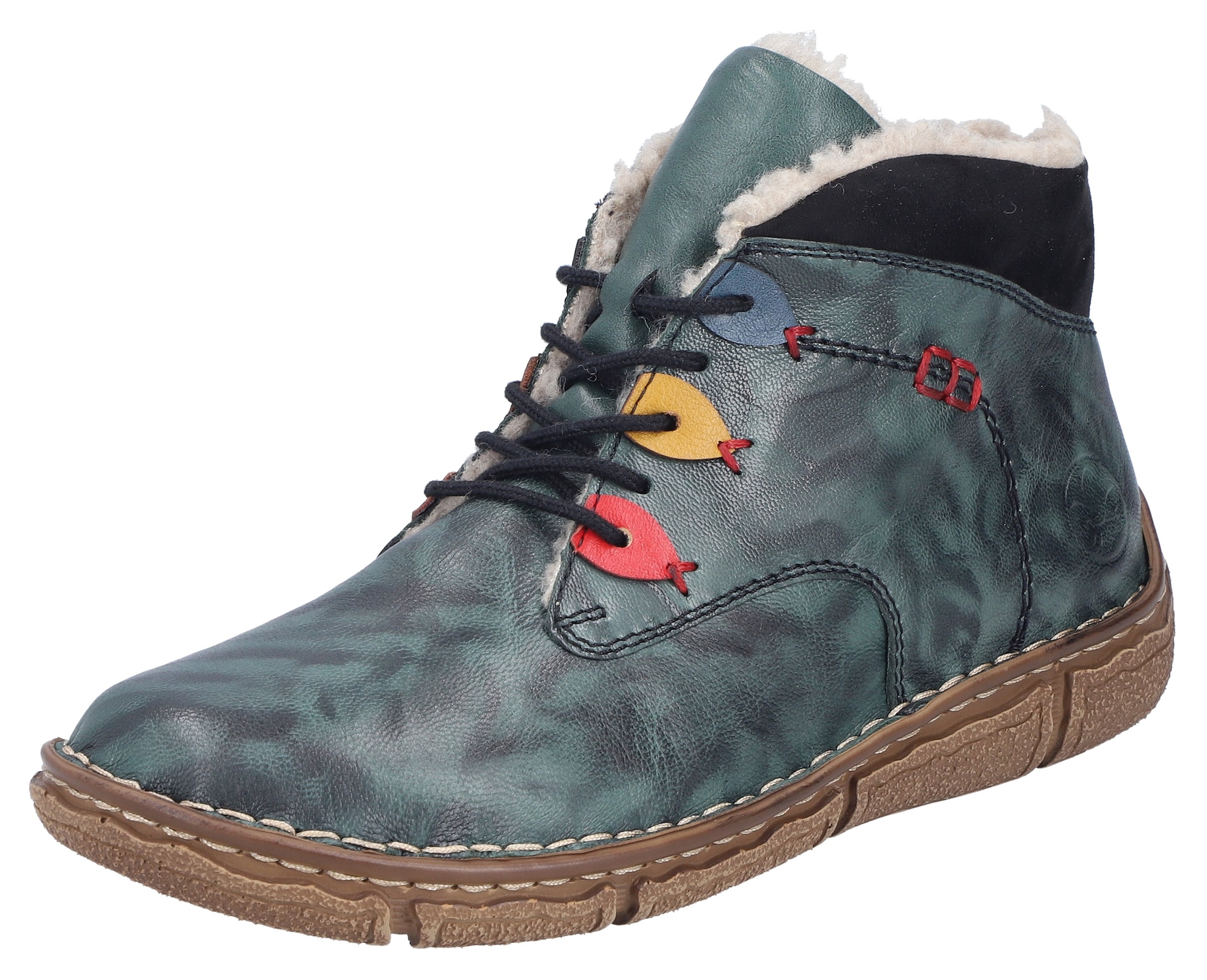 Image of Rieker Winterboots Schnürboots, Stiefelette mit gepolstertem Schaftrand