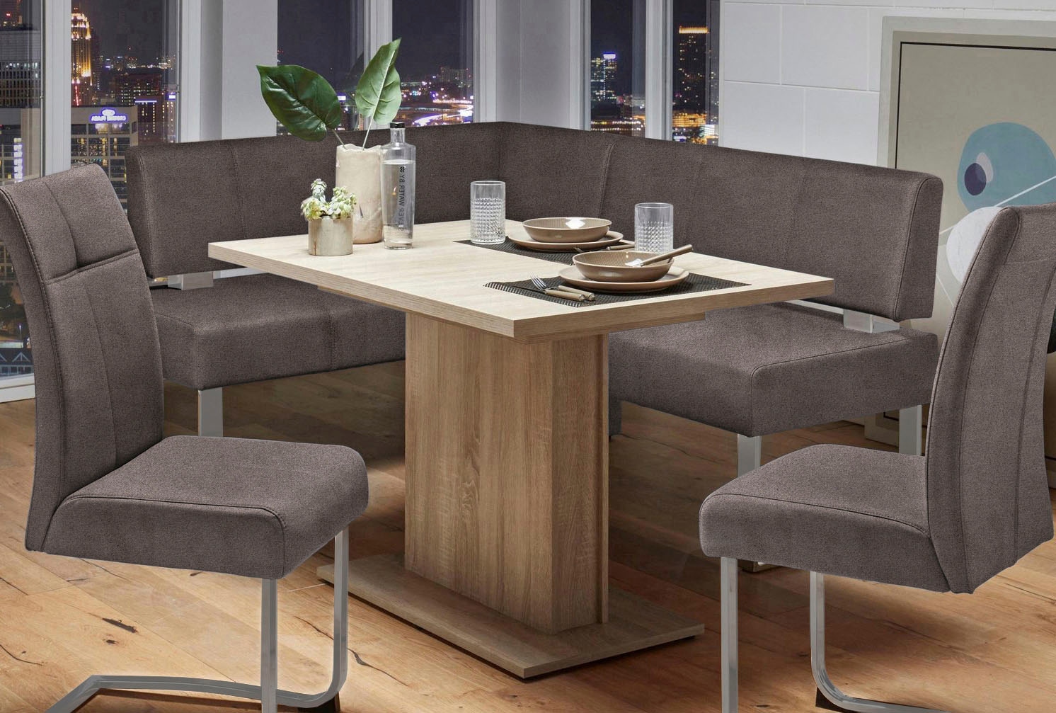 Home affaire Banc d'angle »Rab« in 2 Breiten (180 oder 200 cm), Bezug in verschiedenen Qualitäten