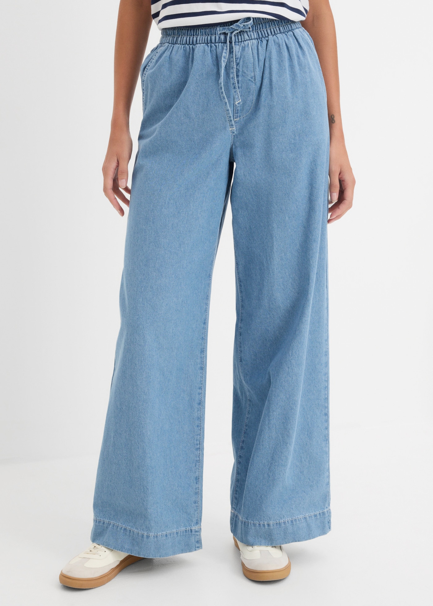 Image of bonprix Weite Jeans mit Gummibund, Loose Fit, aus reiner Baumwolle