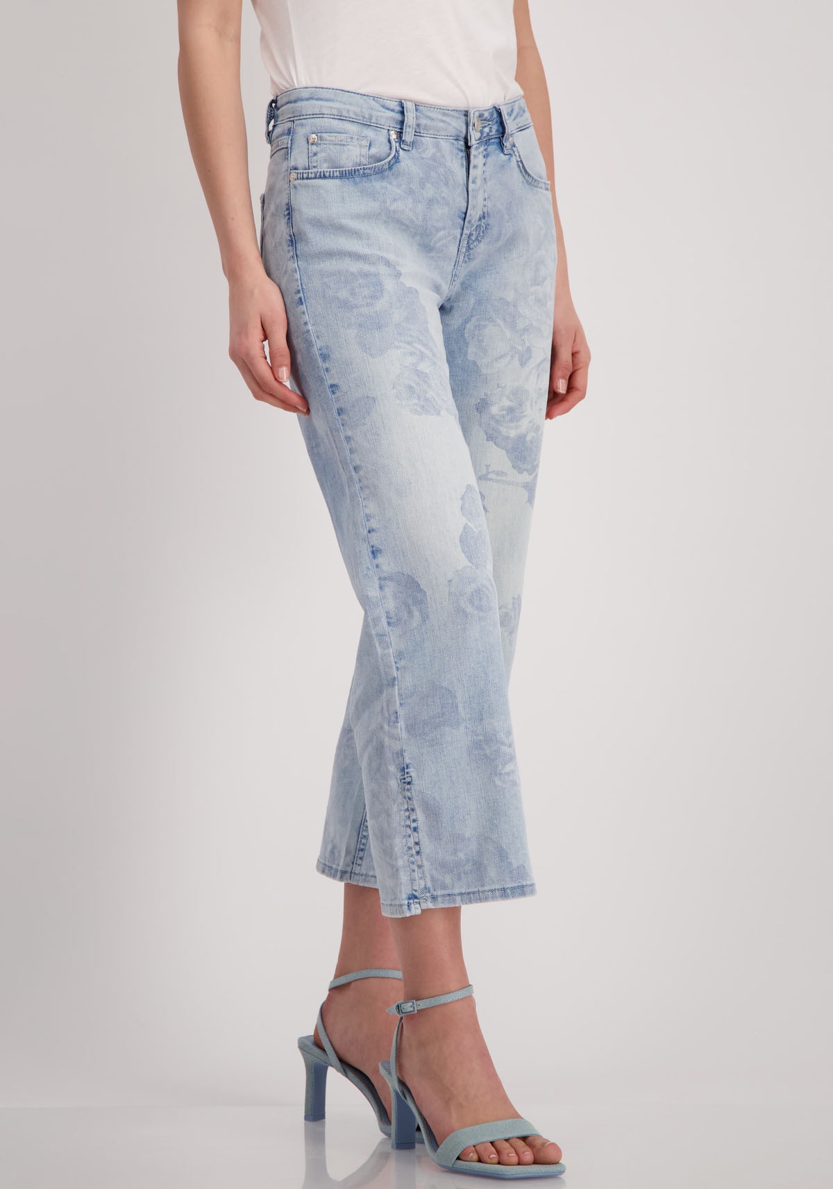 Monari Straight-Jeans, mit Rosenmuster