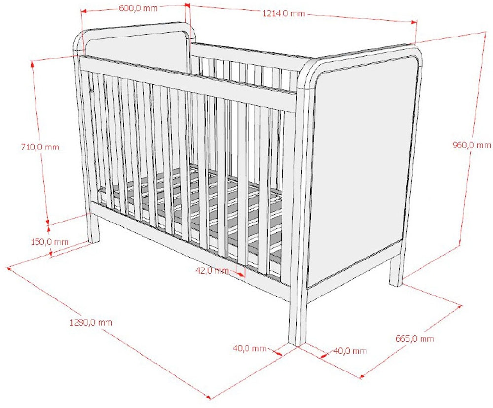 Vipack Babymöbel-Set »Woods best. aus Babybett 60x120 cm und Wickelregal« 2 tlg. geräumige Ablageflächer, Bett wahlweise mit Rattan oder Bouclé Optik