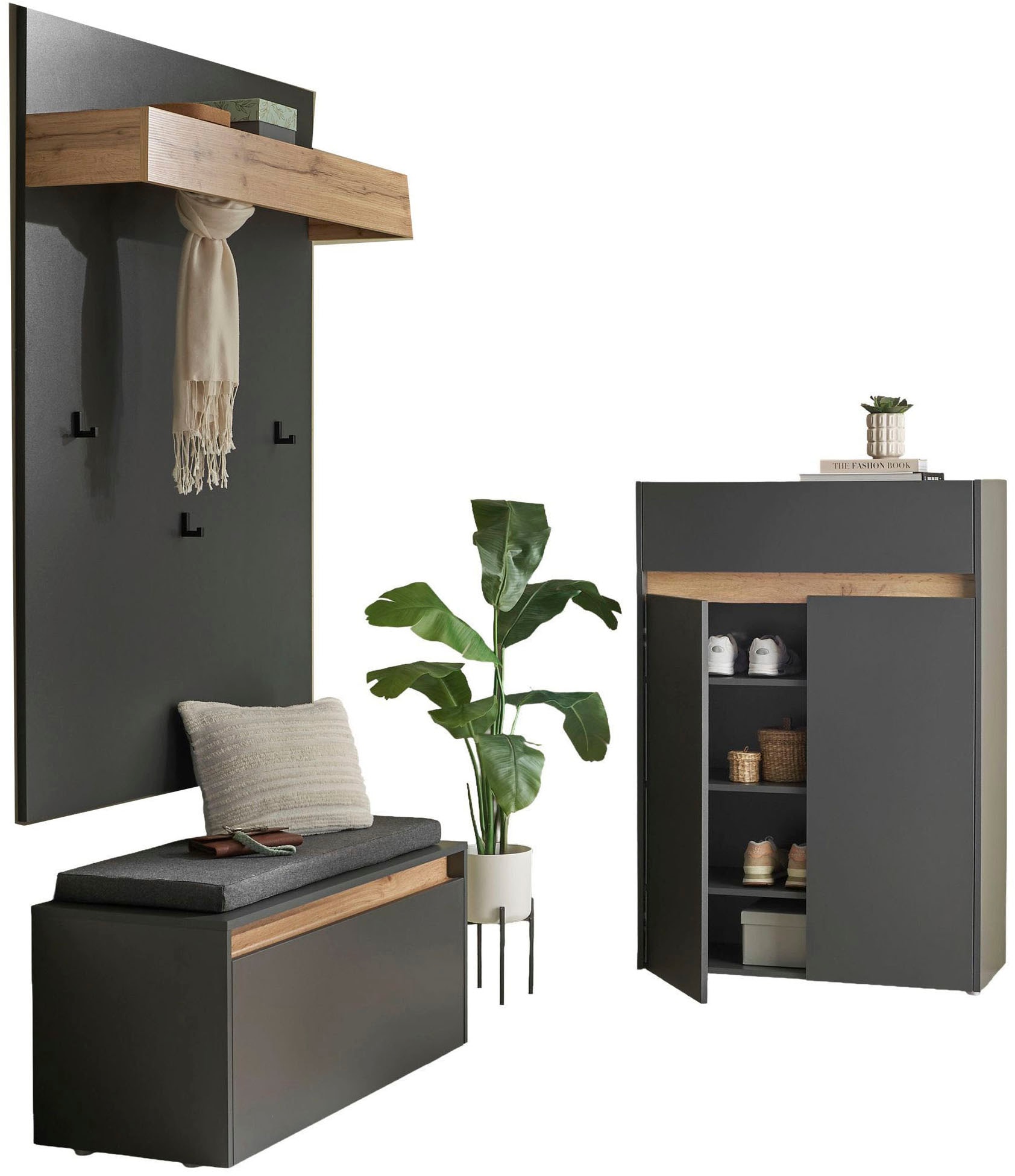 INOSIGN Ensemble de vestiaires »City/Giron, moderne Garderobe, viel Stauraum, ca. 24 Schuhe« Set, 3 cuis tlg.