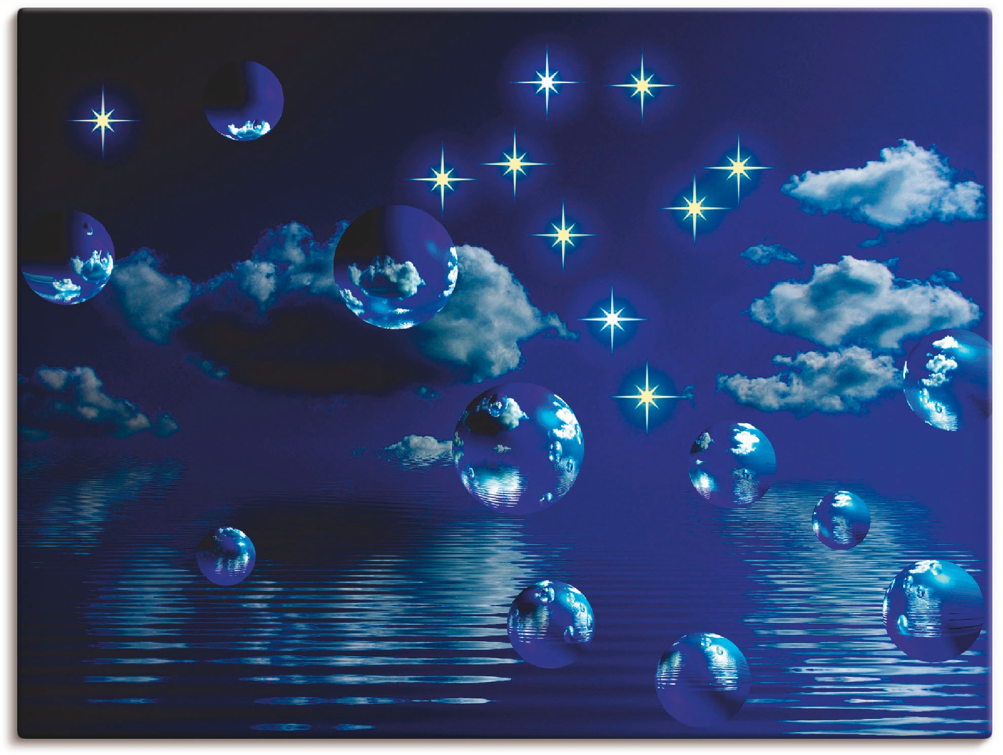 Image of Artland Leinwandbild "Sternenhimmel" Landschaften 1 Stk. tlg. auf Holzrahmen gespannt