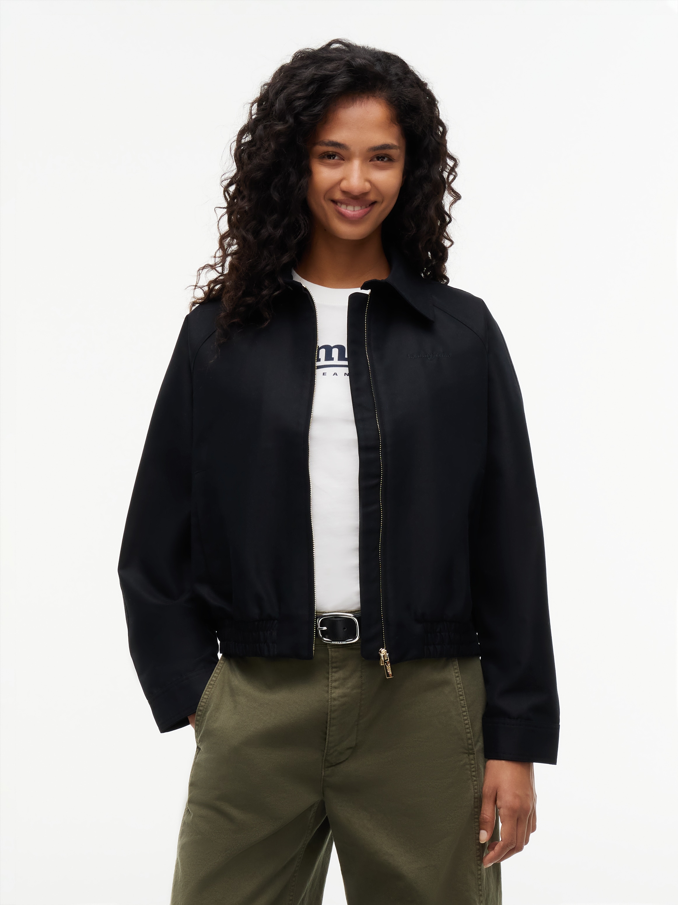 Tommy Jeans Blouson »TJW SCRIPT COACH JACKET« Baumwollmischung