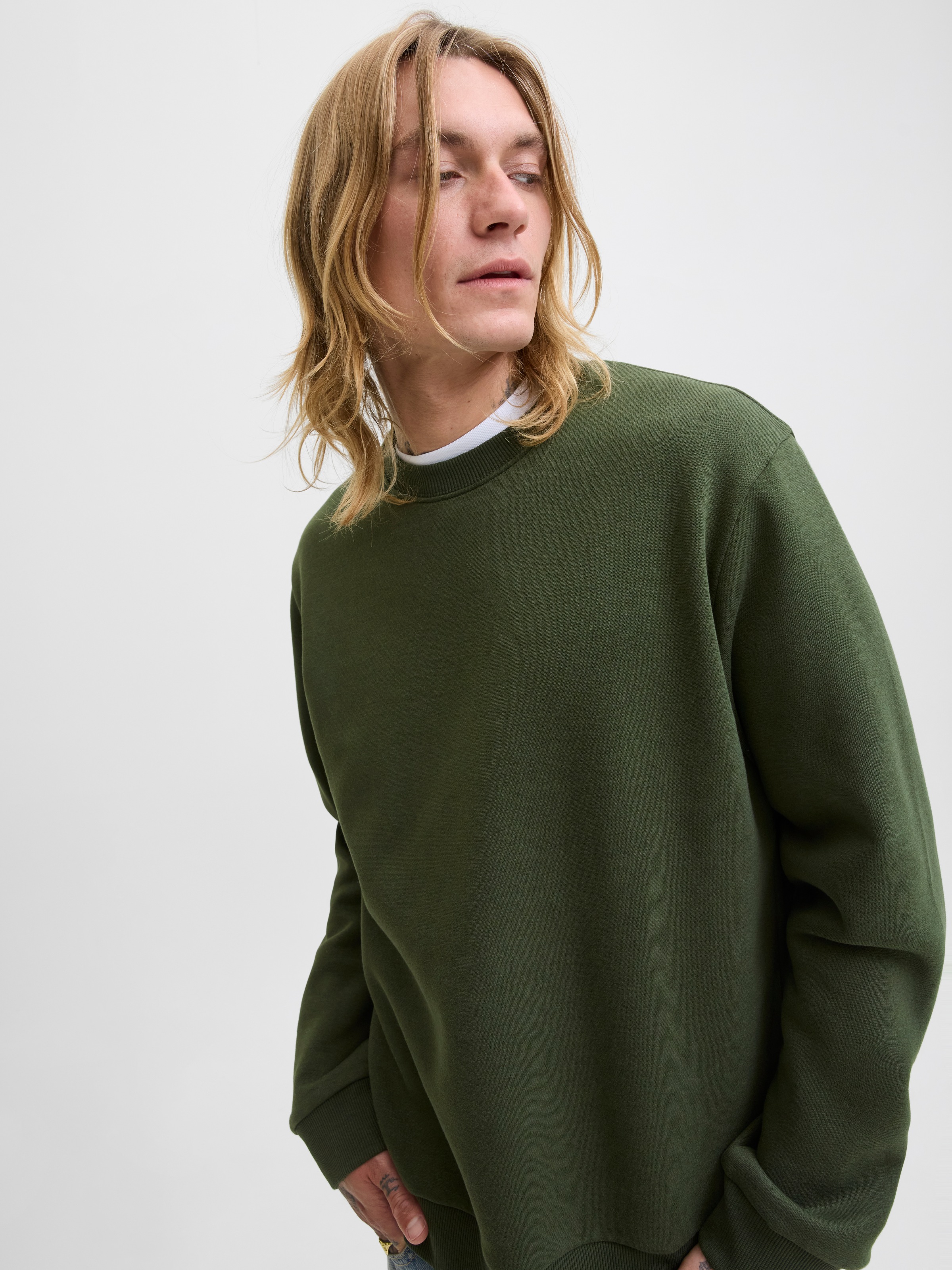 Jack & Jones »JJEBRADLEY  mit Rippbündchen für Alltag und Freizeit«, Materialmix, relaxed fit
