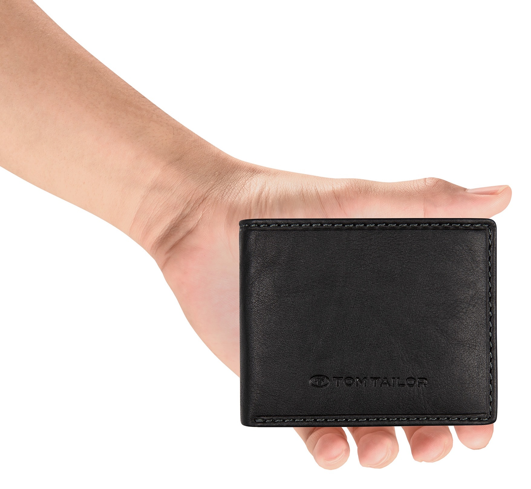 TOM TAILOR Geldbörse »LARY« aus Leder im Querformat