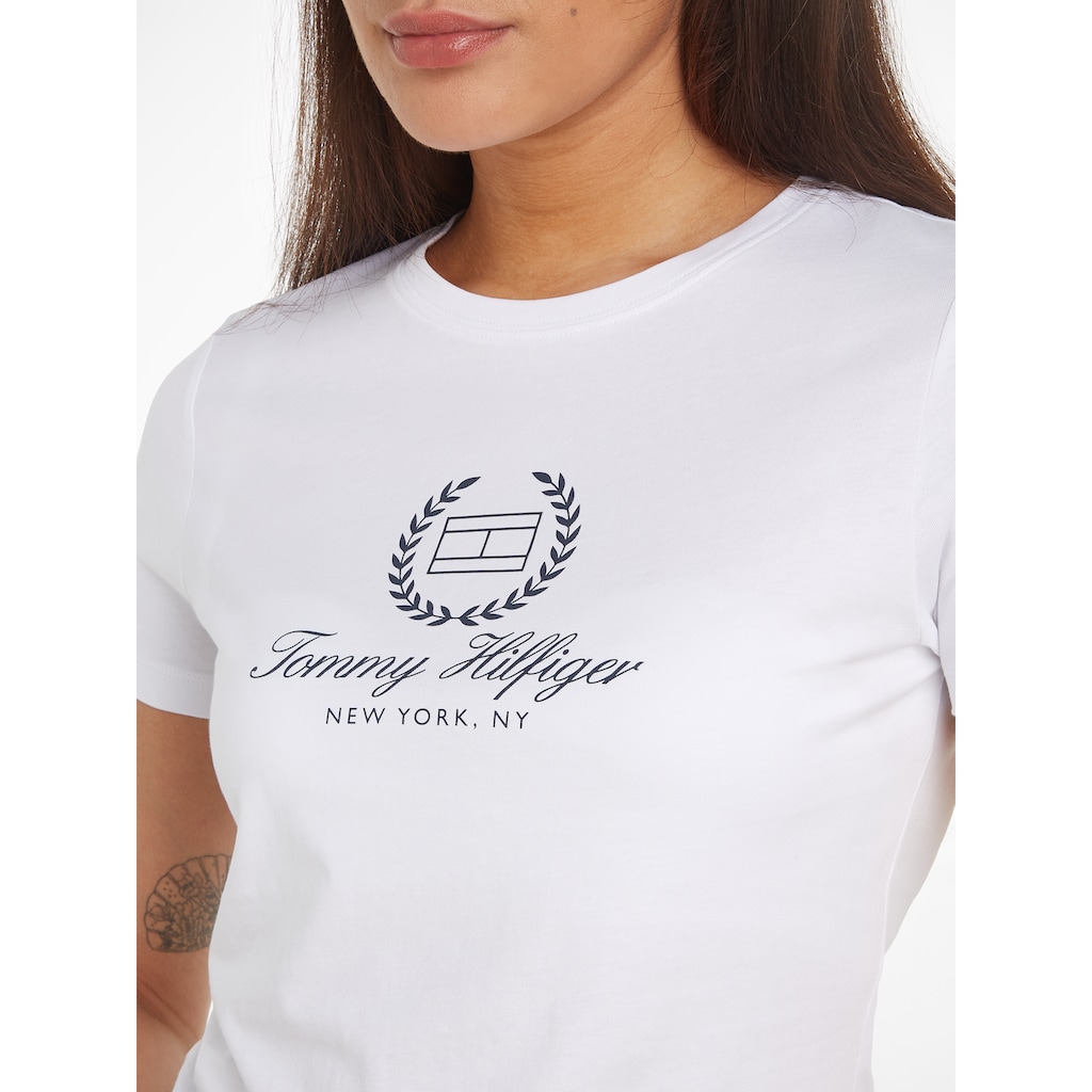 Tommy Hilfiger T-Shirt »SLIM FLAG SCRIPT TEE SS«