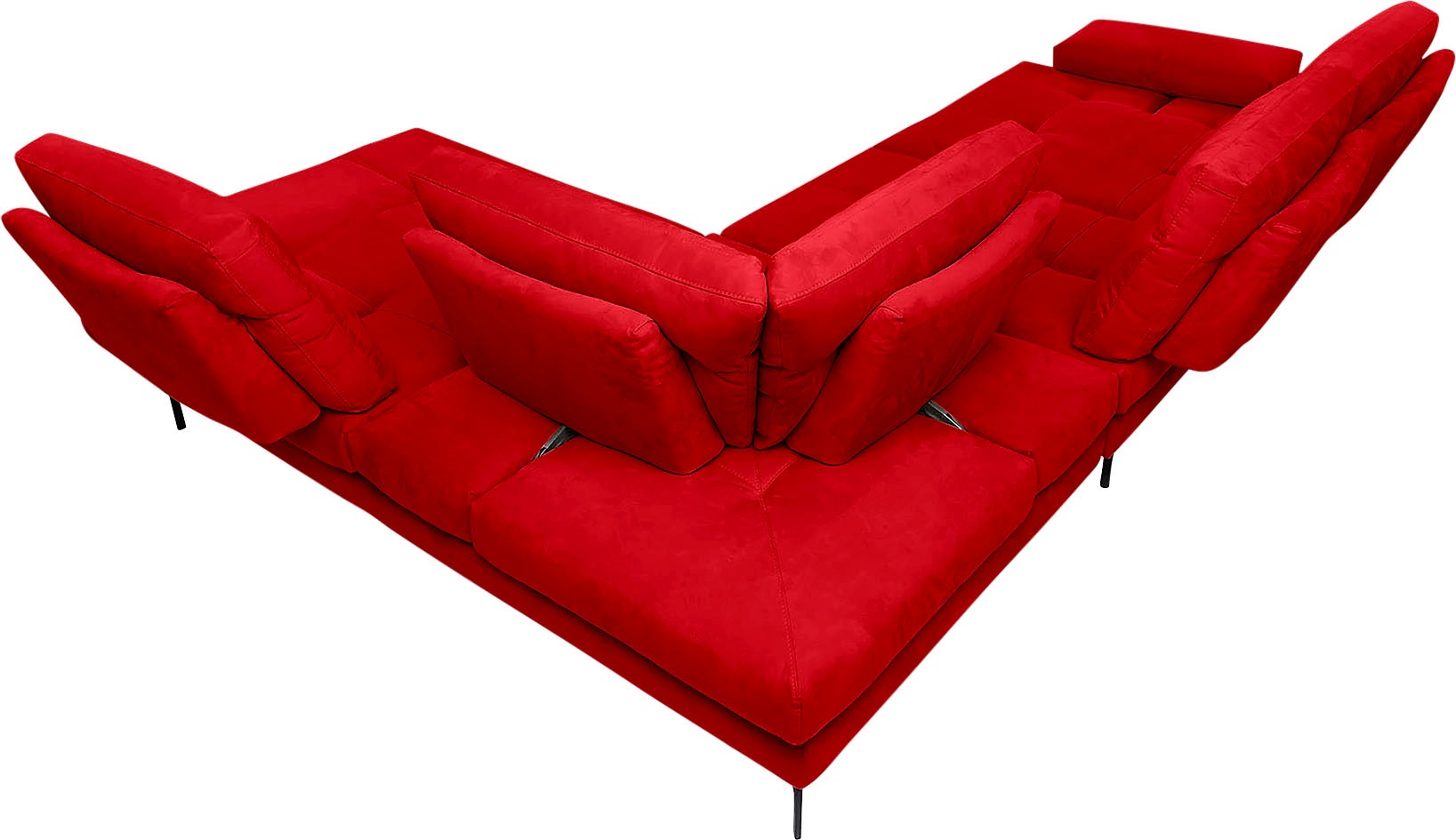 CALIA ITALIA Ecksofa »Toby Wing, L-Form, Designsofa mit sensationellem Sitzkomfort«, Sitztiefenverstellung, funktionale Ecke, Füsse in schwarz matt