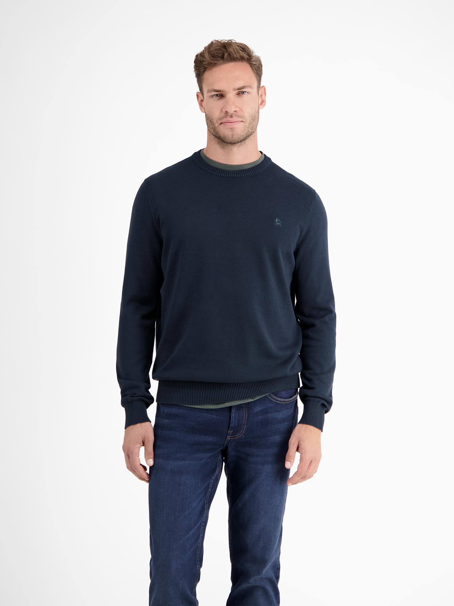 LERROS Strickpullover »LERROS Crewneck Strickpullover«
