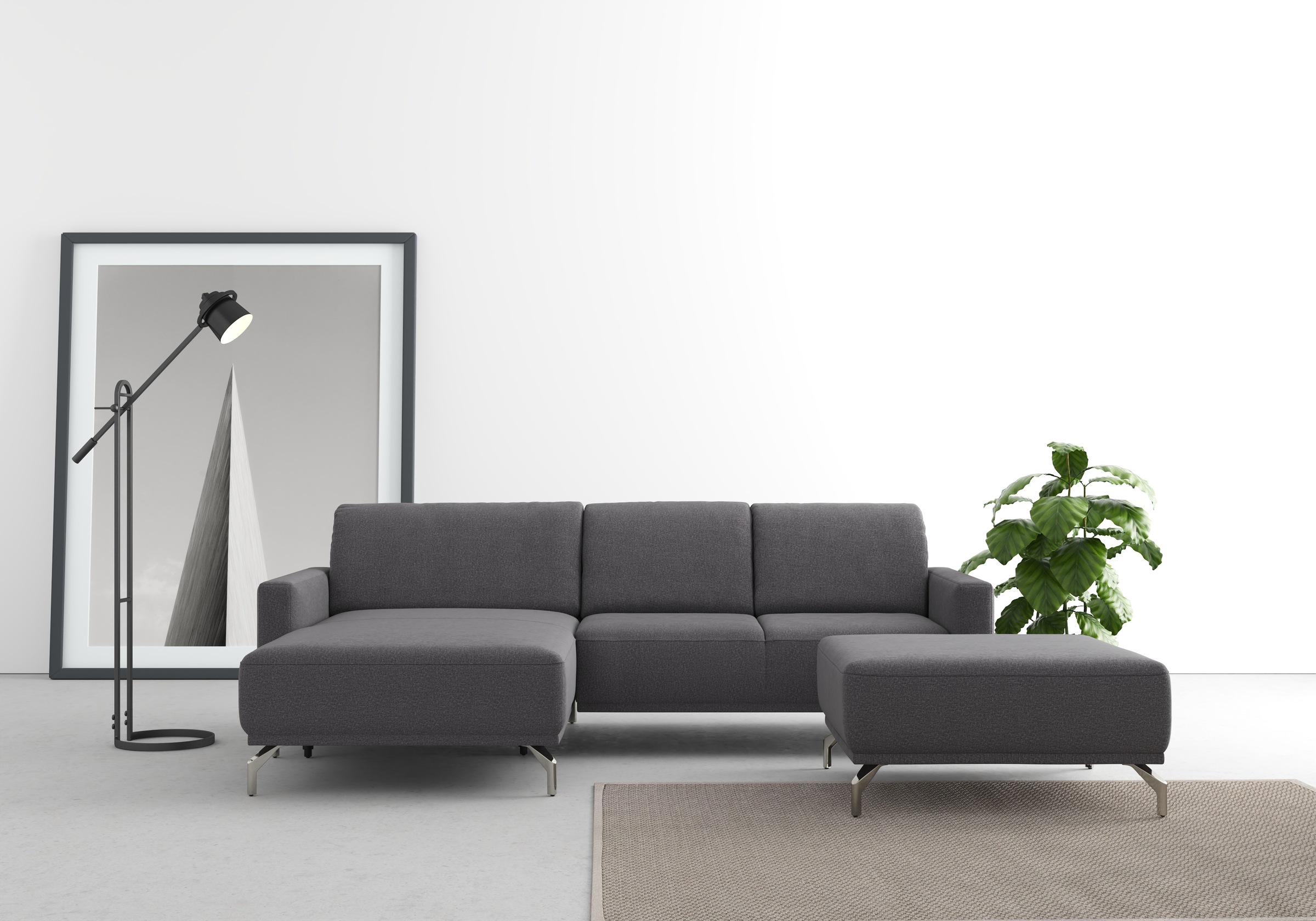 sit&more Ecksofa »Bailando L-Form«, wahlweise mit Kopfteilverstellung und Vorziehsitz, motorisch