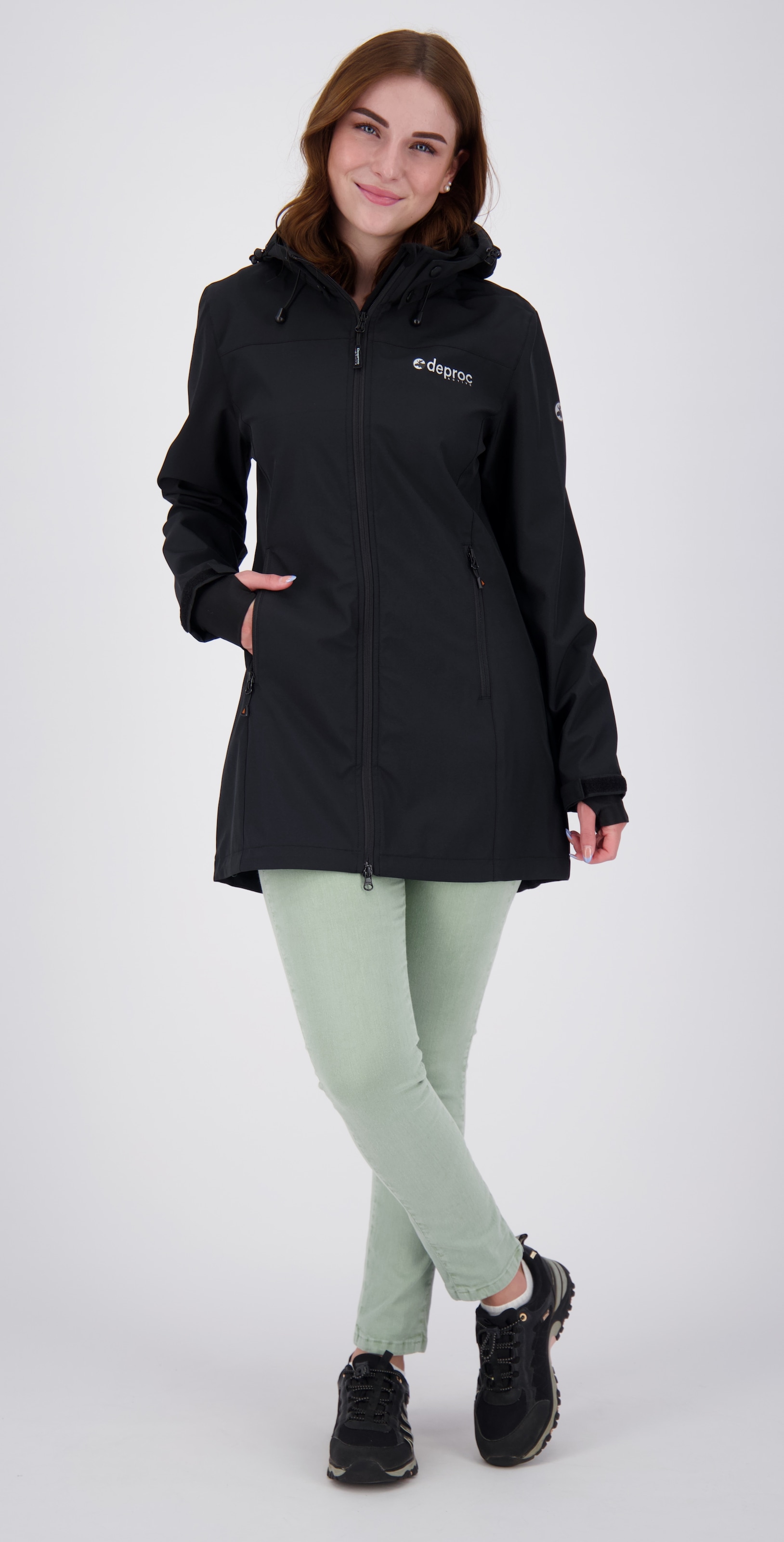 DEPROC Active Manteau softshell »CAVELL LONG WOMEN« également disponible en grandes tailles