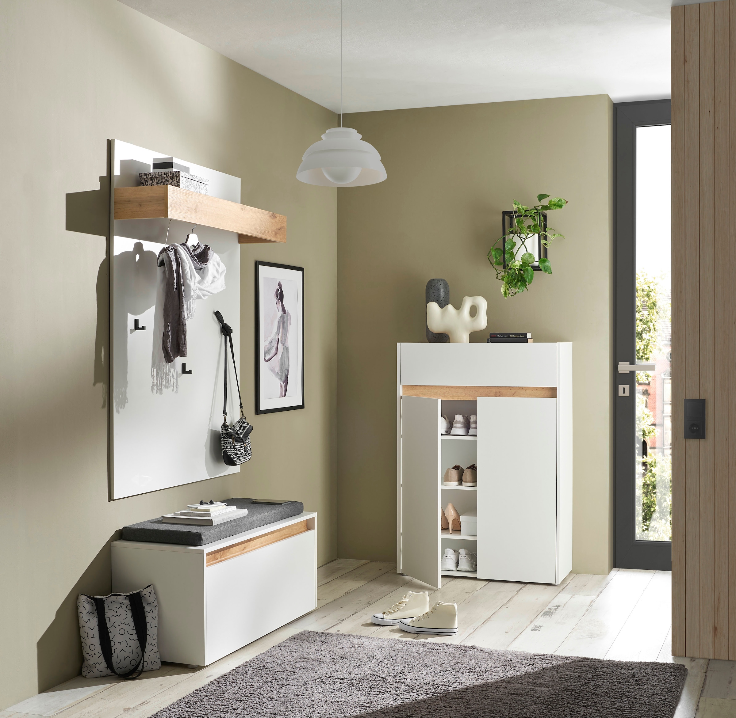 INOSIGN Garderoben-Set »City/Giron, moderne Garderobe, viel Stauraum, ca. 24 Schuhe« Set, 3 Stk. tlg.