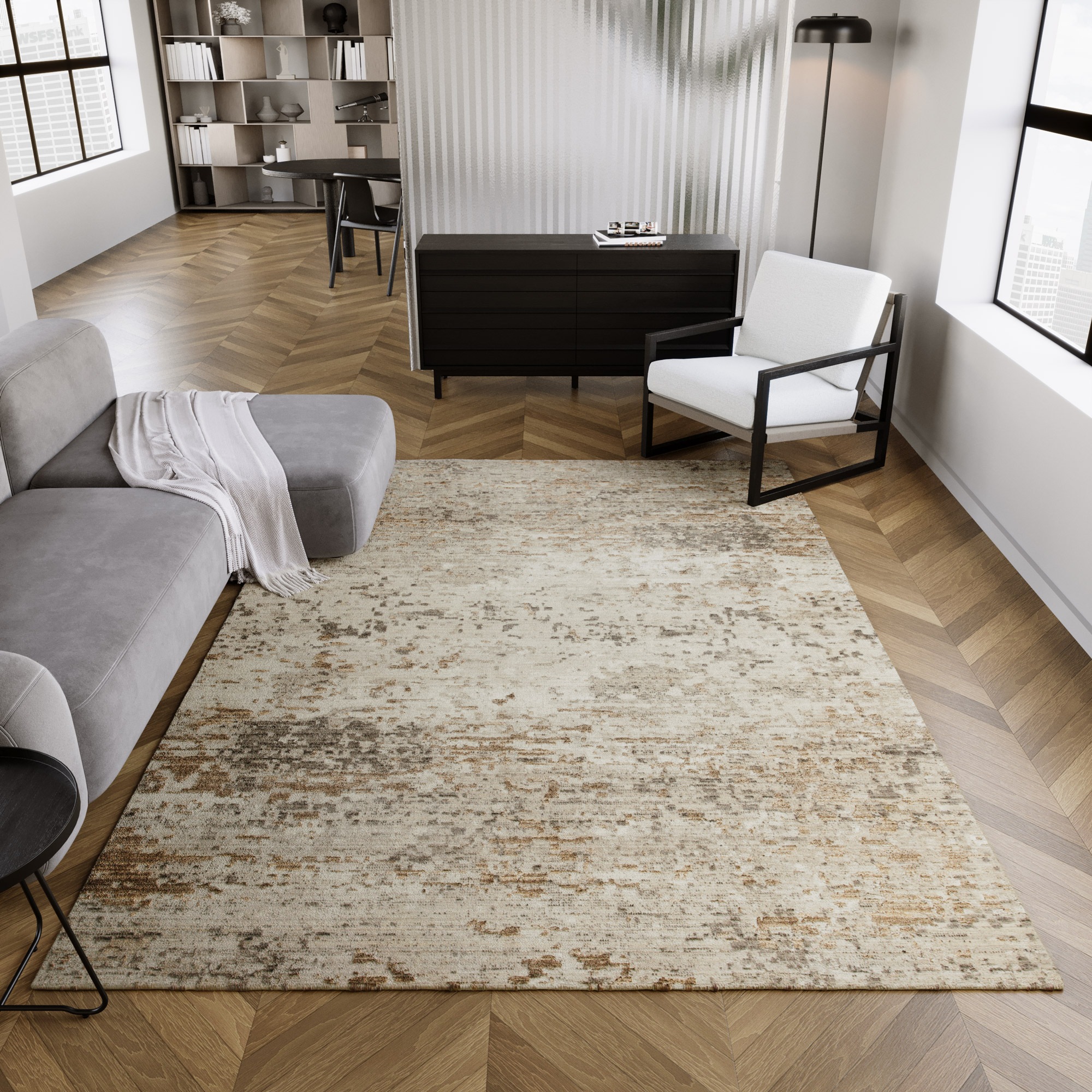Image of Esprit Teppich "Upper East Side" rechteckig 6 mm Höhe Wollteppich, kurzflor, Vintage, gewebt, edel, Wohnzimmer, natürlich