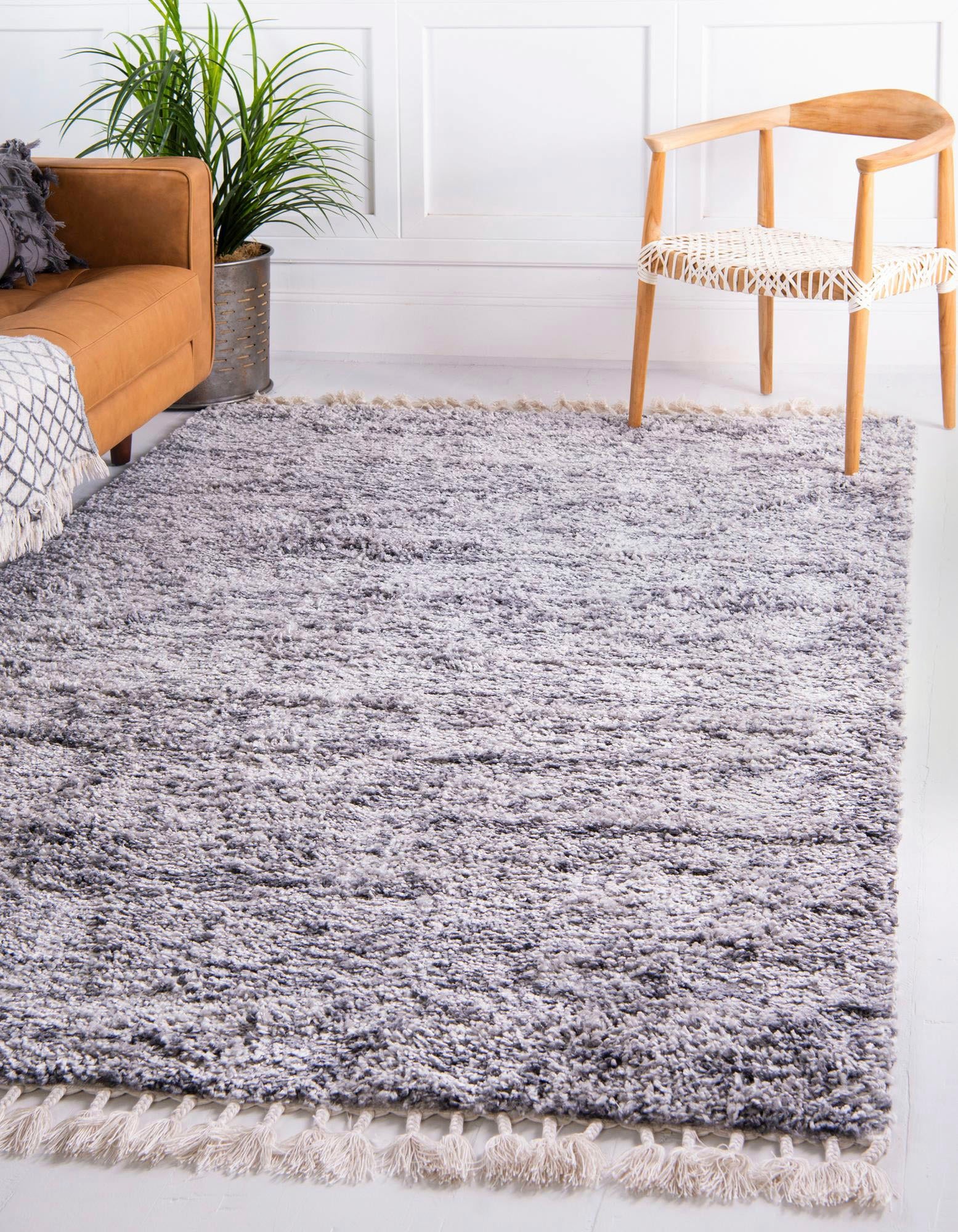 Image of Myflair Möbel & Accessoires Hochflor-Teppich "Top Shag, LAGERRÄUMUNG" rechteckig 32 mm Höhe gewebt, melierte Optik, weich & kuschelig, mit Fransen