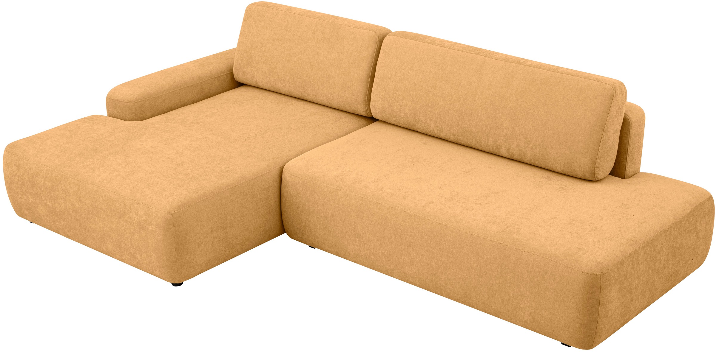 INOSIGN Ecksofa »TORGE, Schlafsofa Cord, Samtvelours u. Strukur fein, Couch in L-Form«, Schlaffunktion und Bettkasten, Liegefläche: 210x125 cm, neues Design