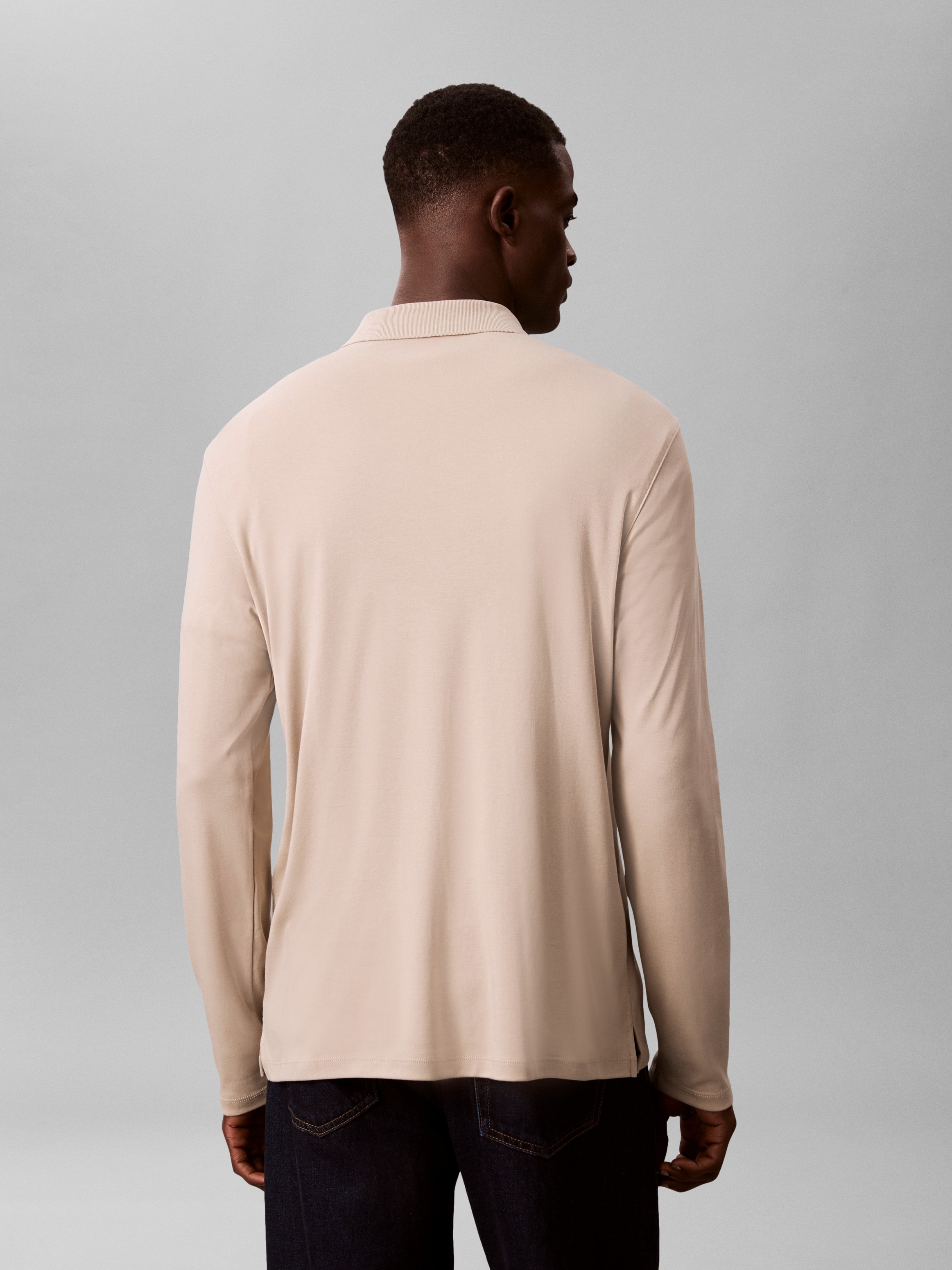 Calvin Klein Polo à manches longues »LS SUPIMA COTTON SOLID POLO« regular fit mit Rundhalsausschnitt