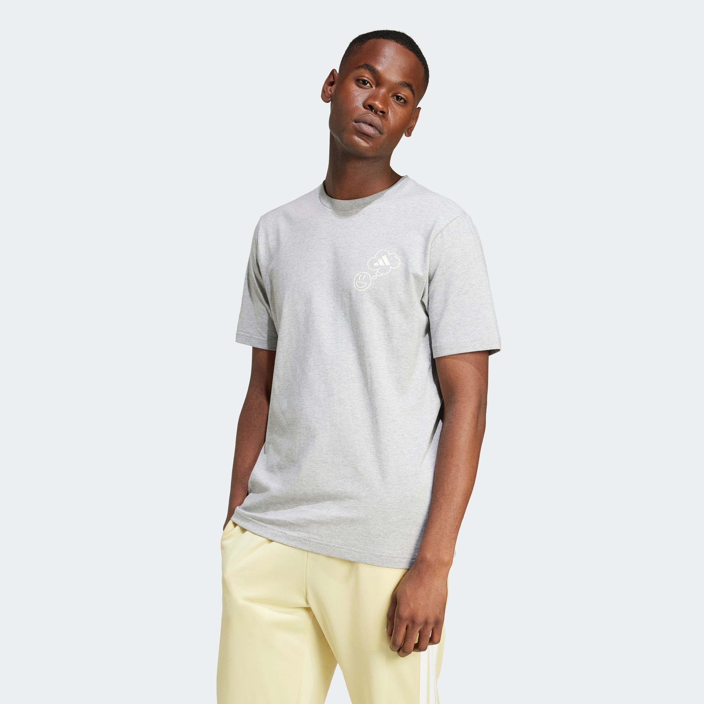 Image of adidas Sportswear T-Shirt "LOUNGE VERBIAGE CIRCLE GRAPHIC" lockere Passform, mit sportlichem Grafikprint, ohne Verschluss