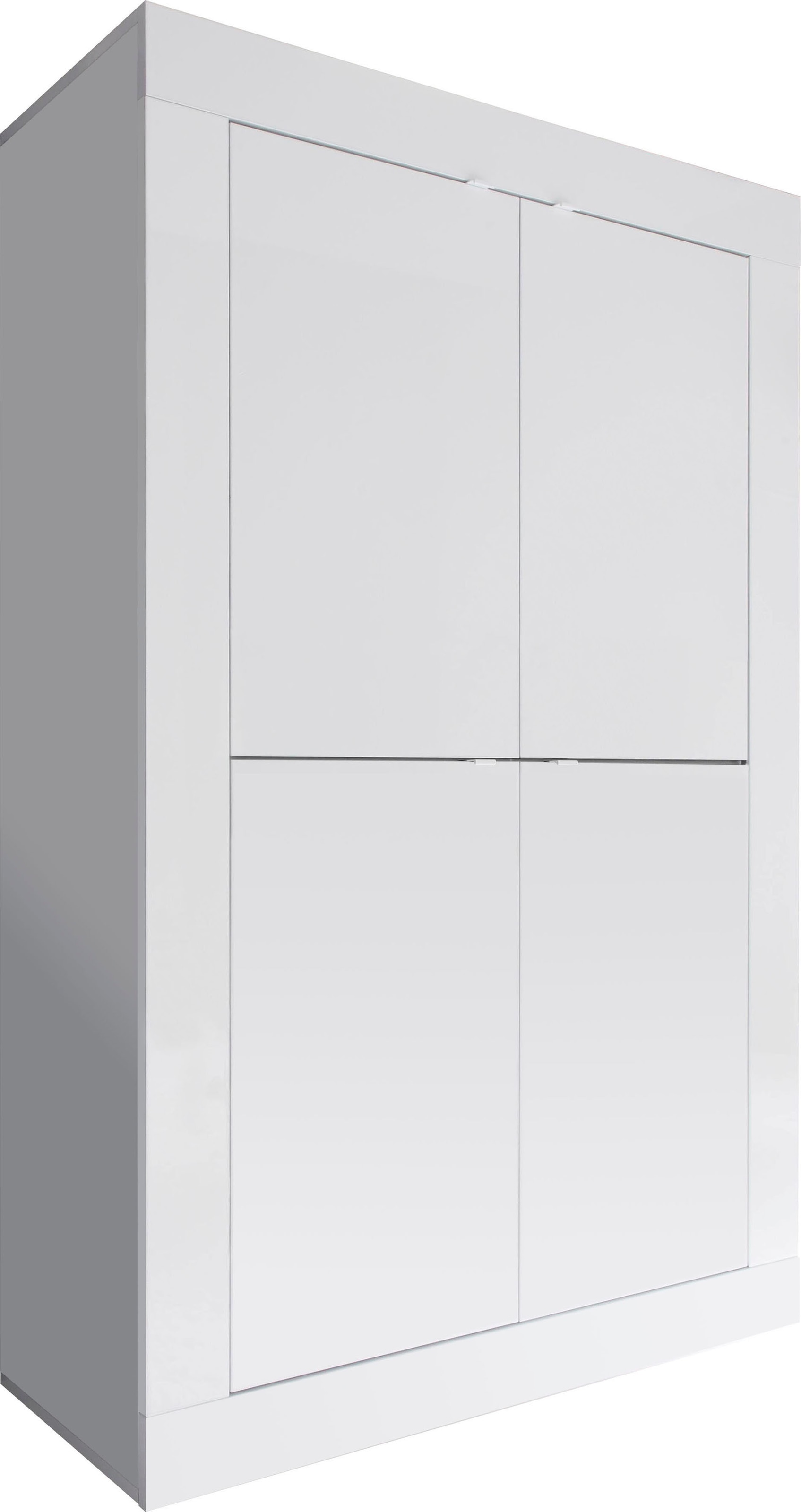 Home affaire Highboard "Basic Höhe 162 cm, Breite 102 cm, Kommode 4 Türen, Hochkommode" Metallgriff, moderne Rahmenoptik, viel Stauraum, Farbauswahl