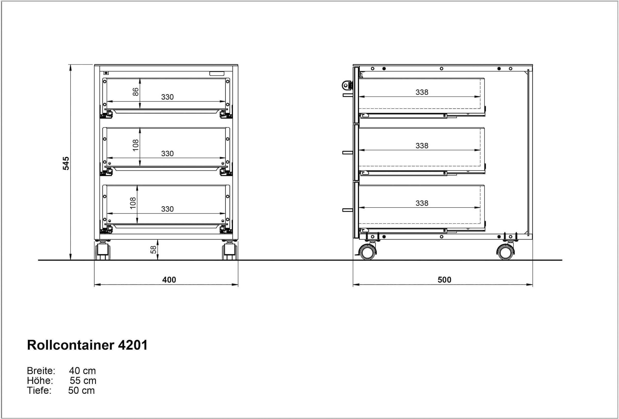 GERMANIA Büro-Set »GW-Monteria«, (Set, 2 tlg.)