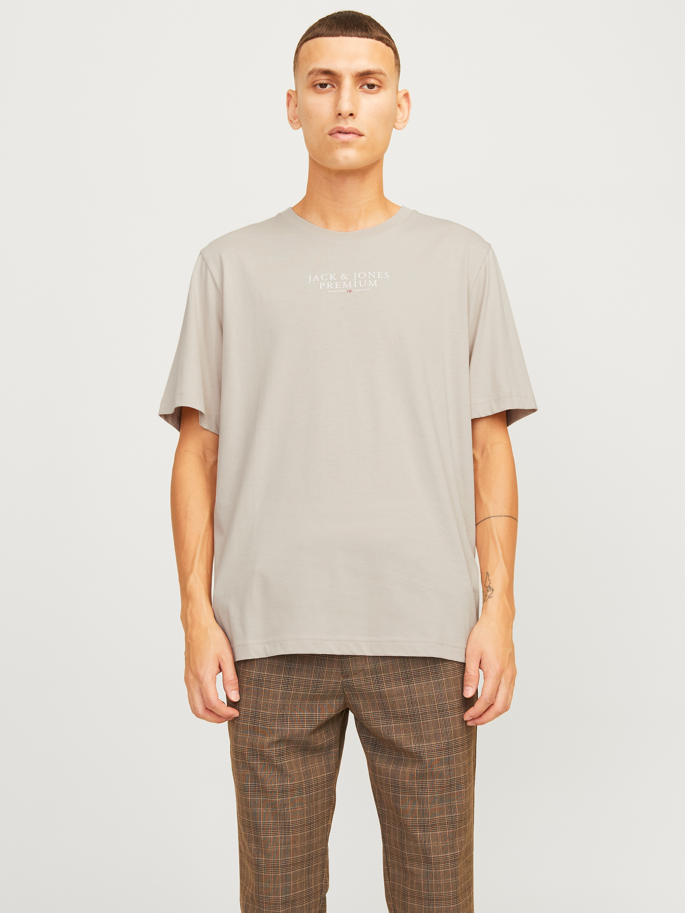 Image of Jack & Jones Rundhalsshirt "JPRBLUARCHIE TEE CREW NECK" mit Logo Print