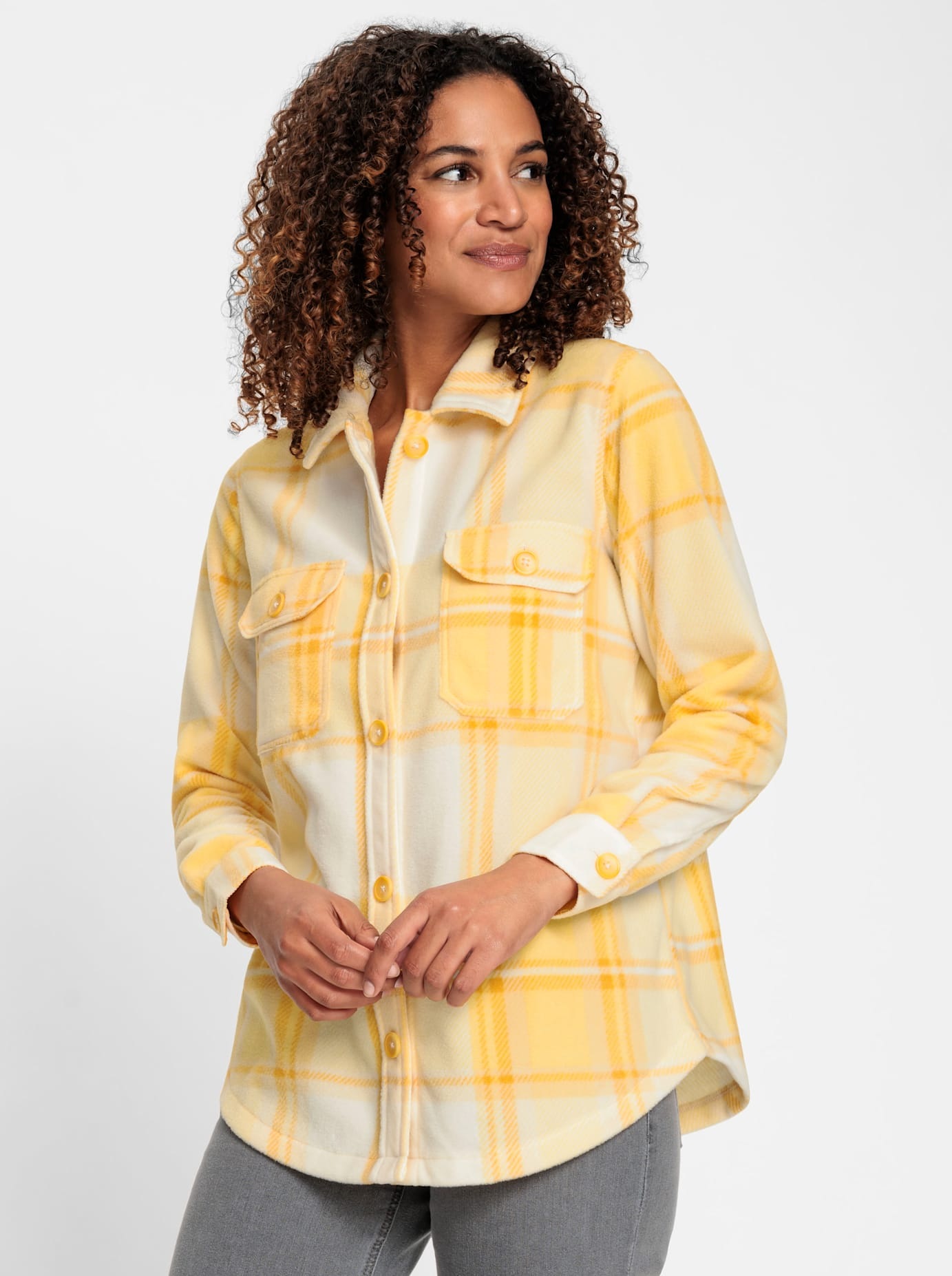 Image of Casual Looks Fleeceshirt "Fleece-Bluse" 1