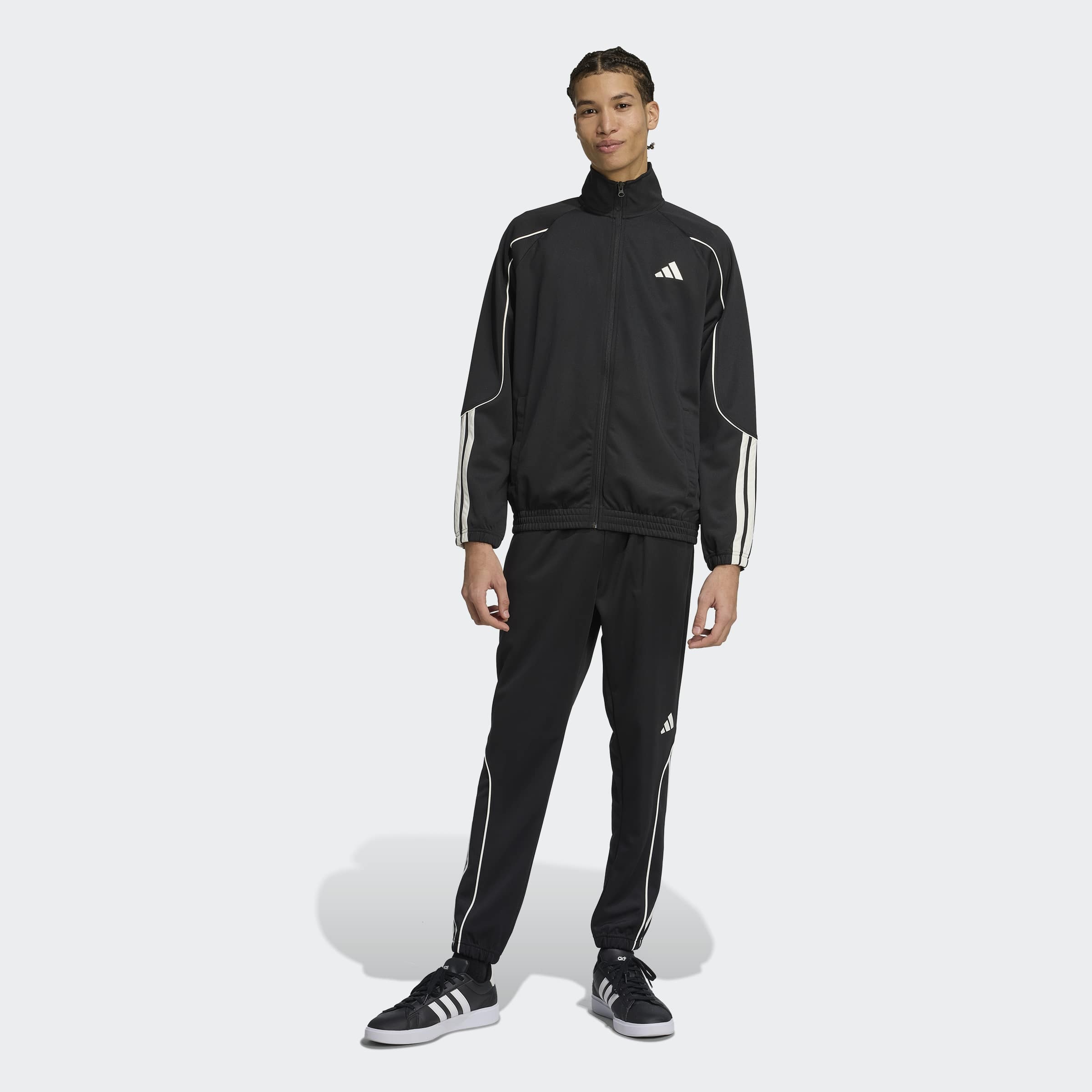 Image of adidas Sportswear Trainingsanzug "STADIUM 3-STREIFEN" 2 zweiteiliger Trainingsanzug, Set aus Jacke und Hose, sportlicher Stil