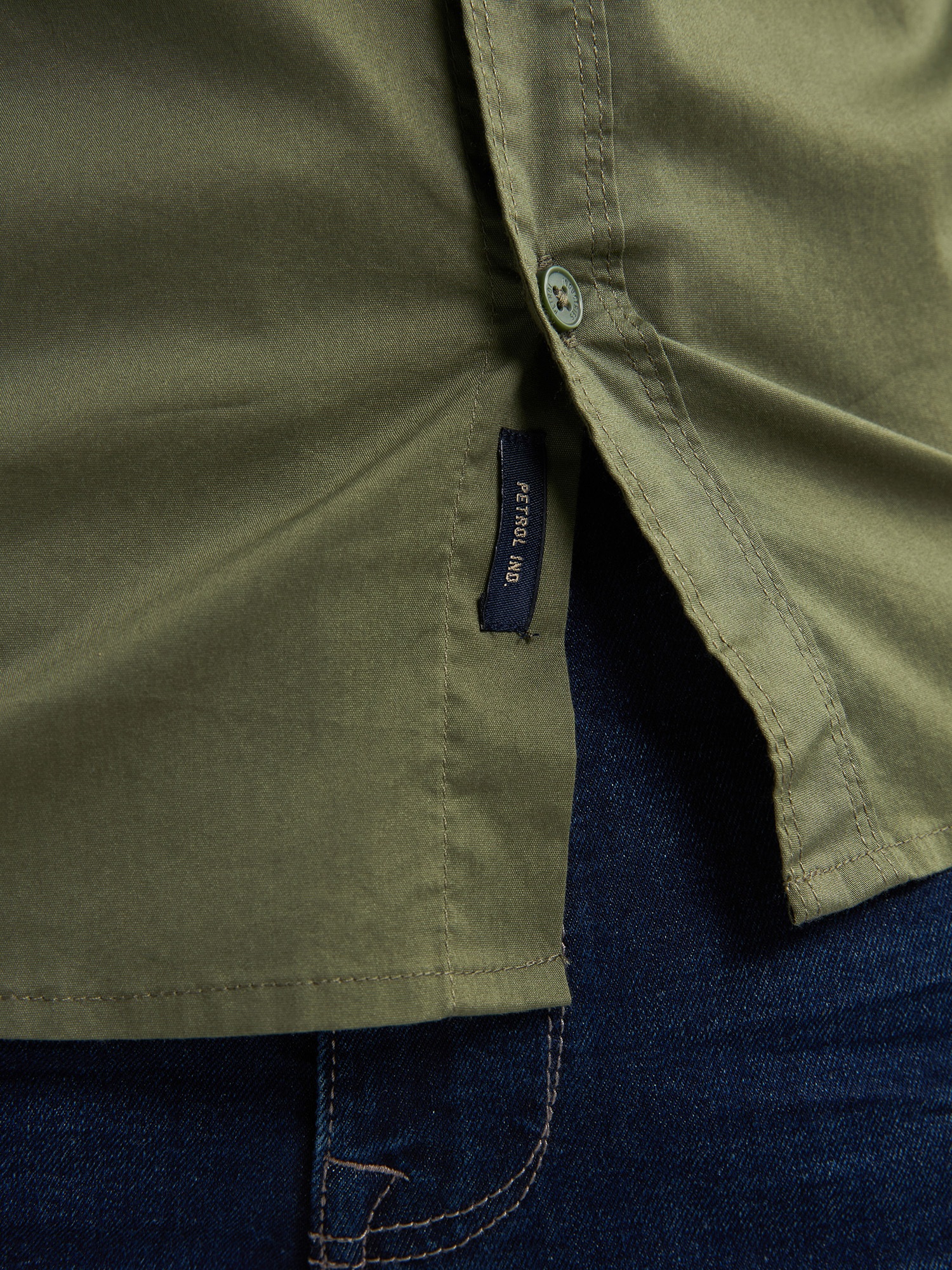 Petrol Industries T-shirt à manches longues mit Button-Down Kragen