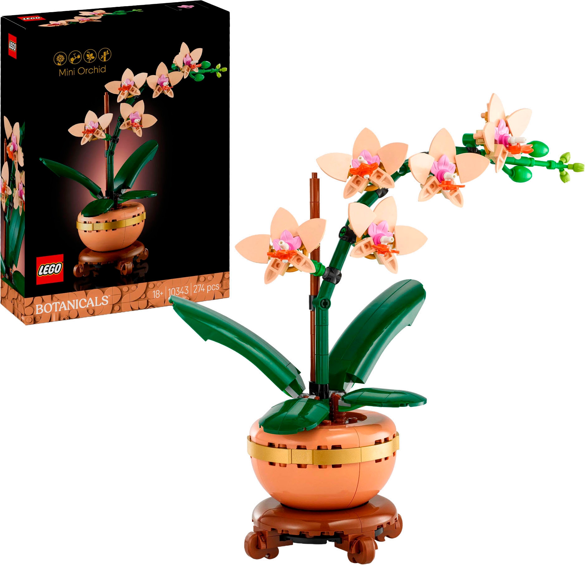 Image of LEGO Konstruktionsspielsteine "Mini-Orchidee (10343), LEGO Botanicals" Made in Europe
