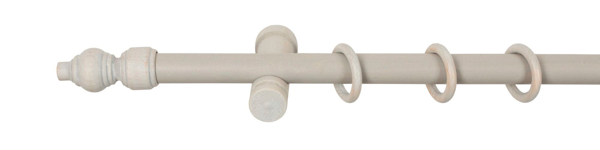 SN DECO GROUP Gardinenstange »Filigrano«, 1 läufig-läufig, Fixmass, 28 mm, Holz, verschiedene Längen und Farben, Komplettset