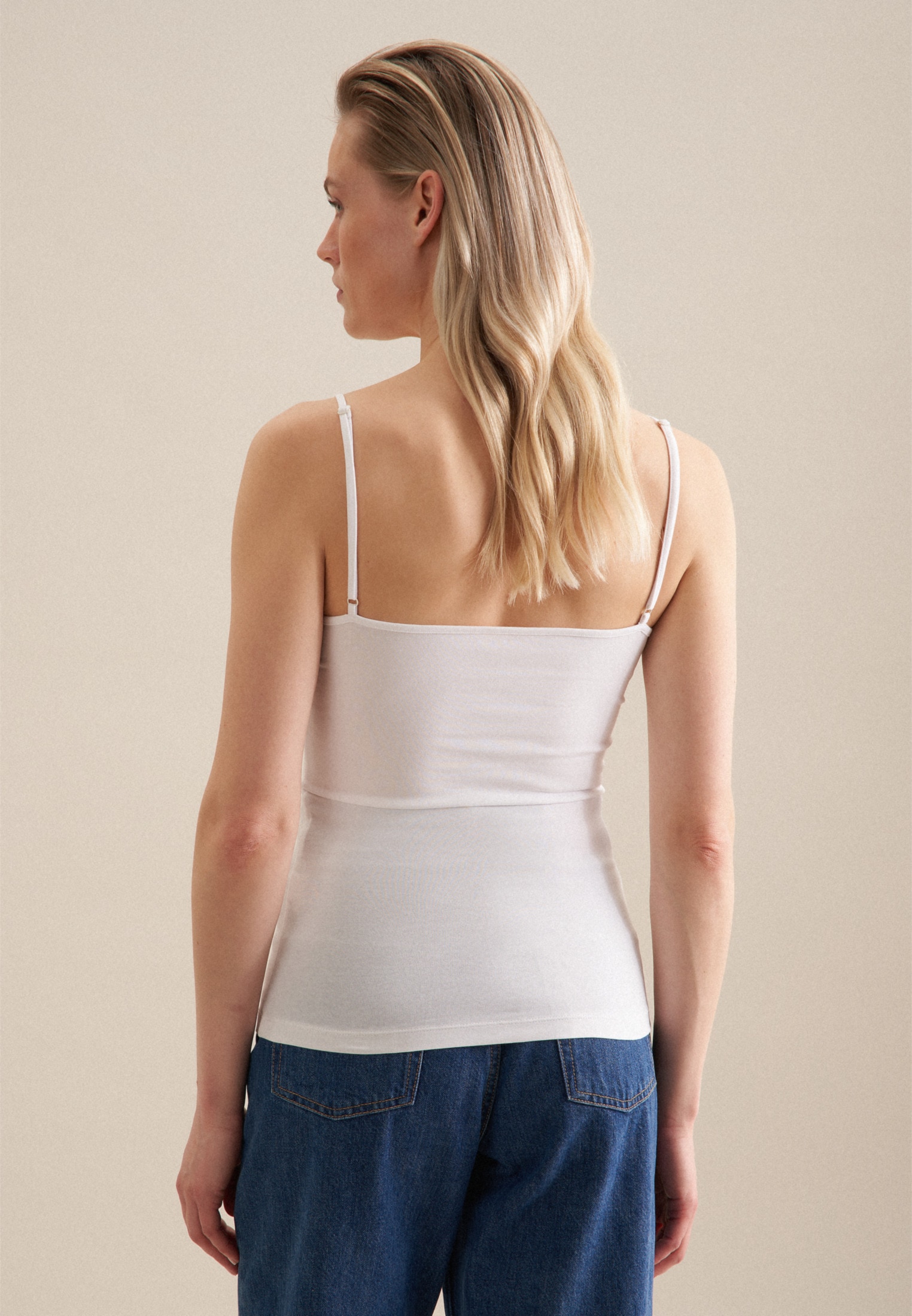 seidensticker Shirttop, Ohne Arm V-Neck Uni