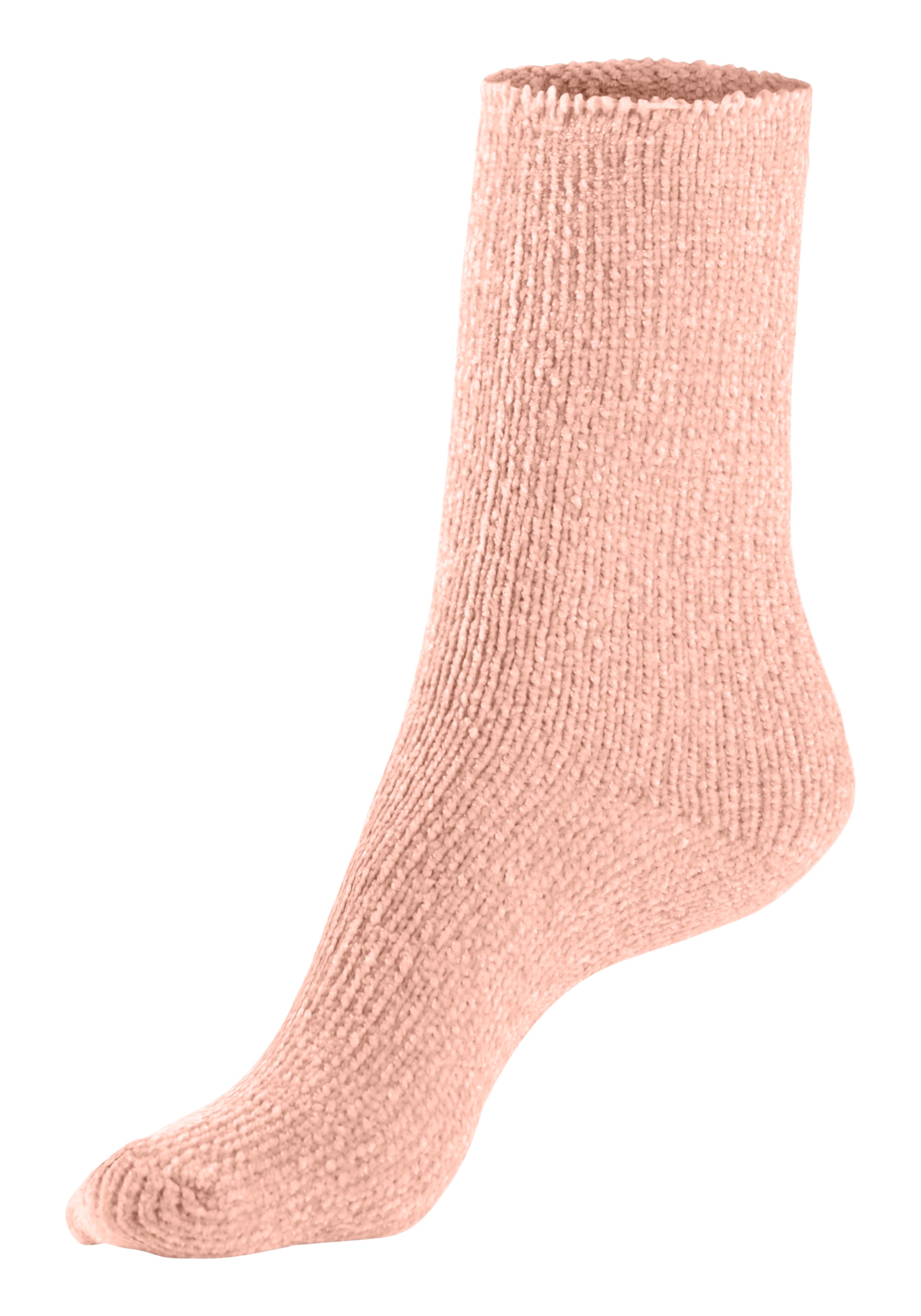 Lavana Kuschelsocken »Bettsocken«, (Packung, 5 Paar), mit weichem, leicht glänzendem Chenillegarn