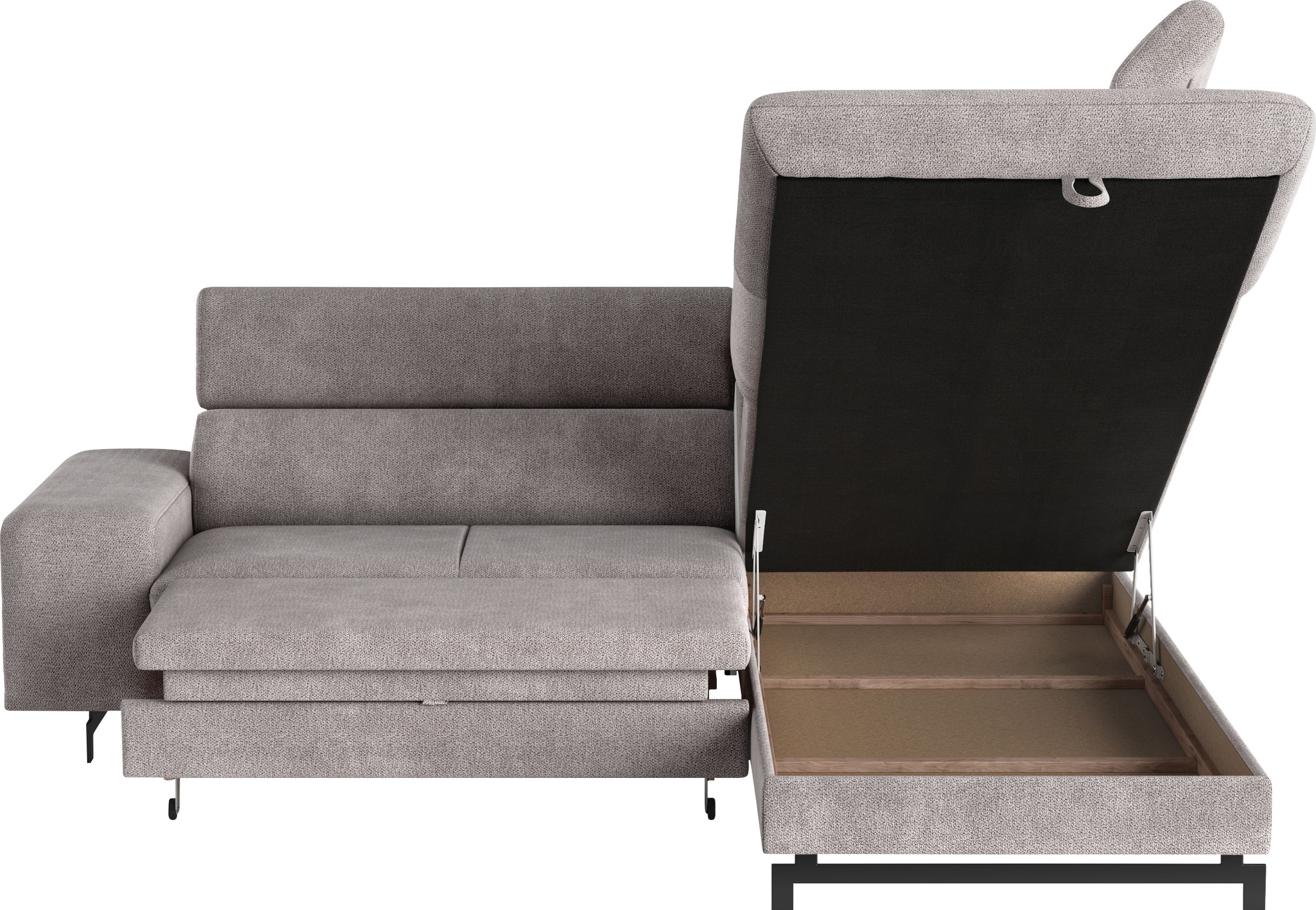 COTTA Ecksofa »Emma L-Form«, mit Kopfteilverstellung, wahlweise mit Bettfunktion & Bettkasten
