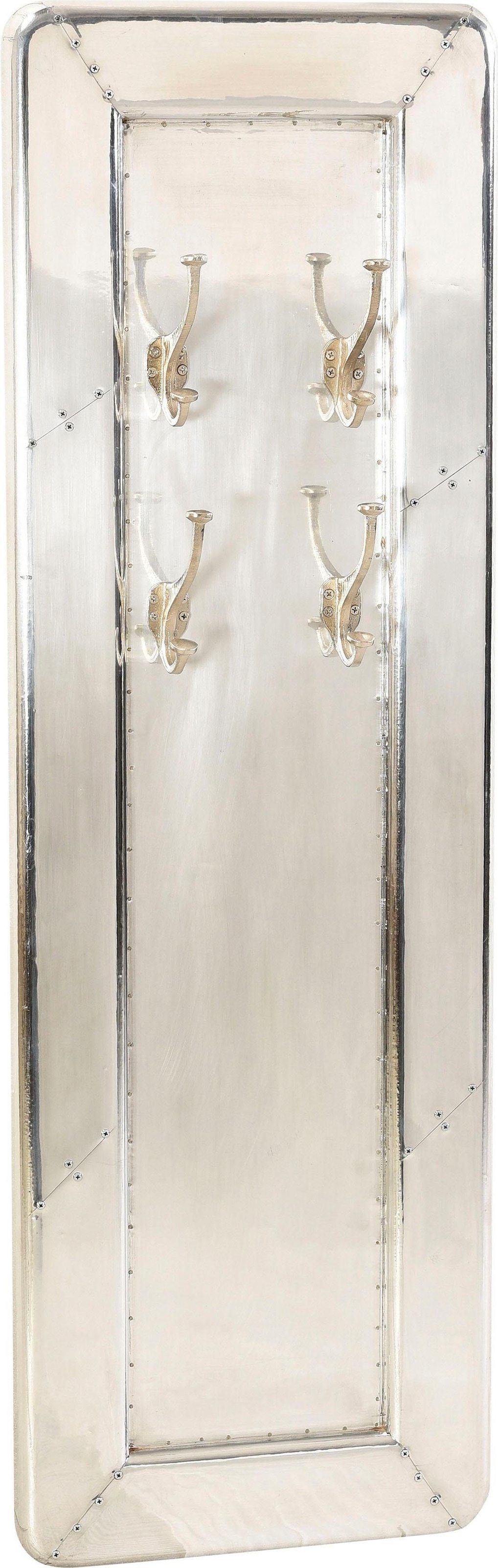 Image of SIT Garderobenpaneel "Airman mit 4 Doppelhaken im Aluminium-Look" Futuristischer Aluminium-Look mit dekorativen Zierschrauben
