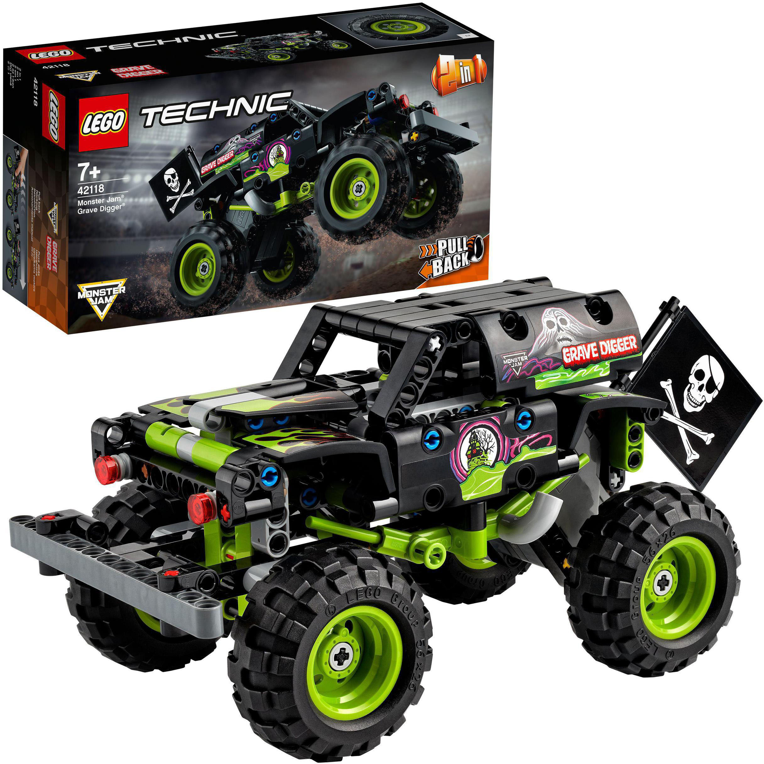 Konstruktionsspielsteine »Monster Jam® Grave Digger® (42118), LEGO® Technic«, (212...