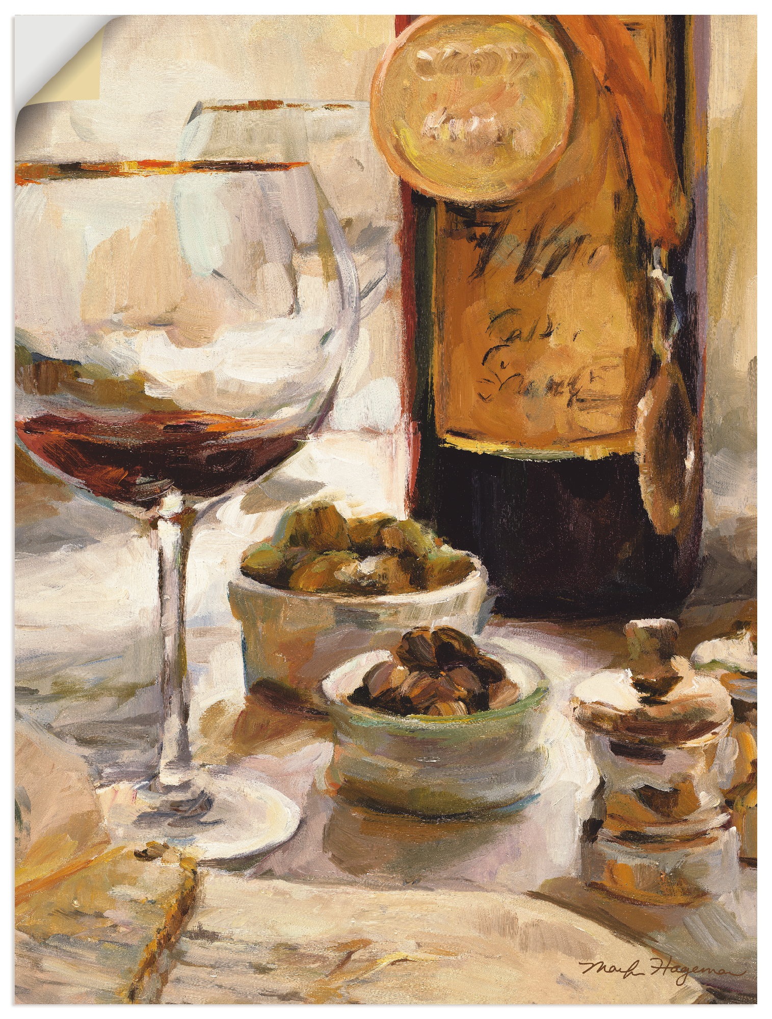 Image of Artland Wandbild »Ausgezeichneter Wein«, Getränke, (1 St.), in vielen Grössen & Produktarten -Leinwandbild, Poster, Wandaufkleber / Wandtattoo auch für Badezimmer geeignet bei Ackermann Versand Schweiz