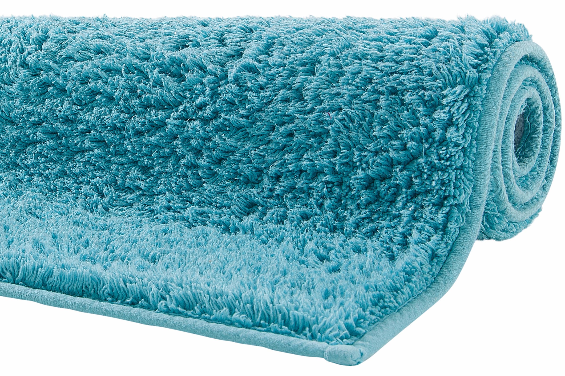 my home Badematte »Maren, Badvorleger, Badezimmer Teppich« Höhe 15 mm rutschhemmend beschichtet fussbodenheizungsgeeignet Bio-Baumwolle, Badteppich, Badematten auch als 3 teiliges Set