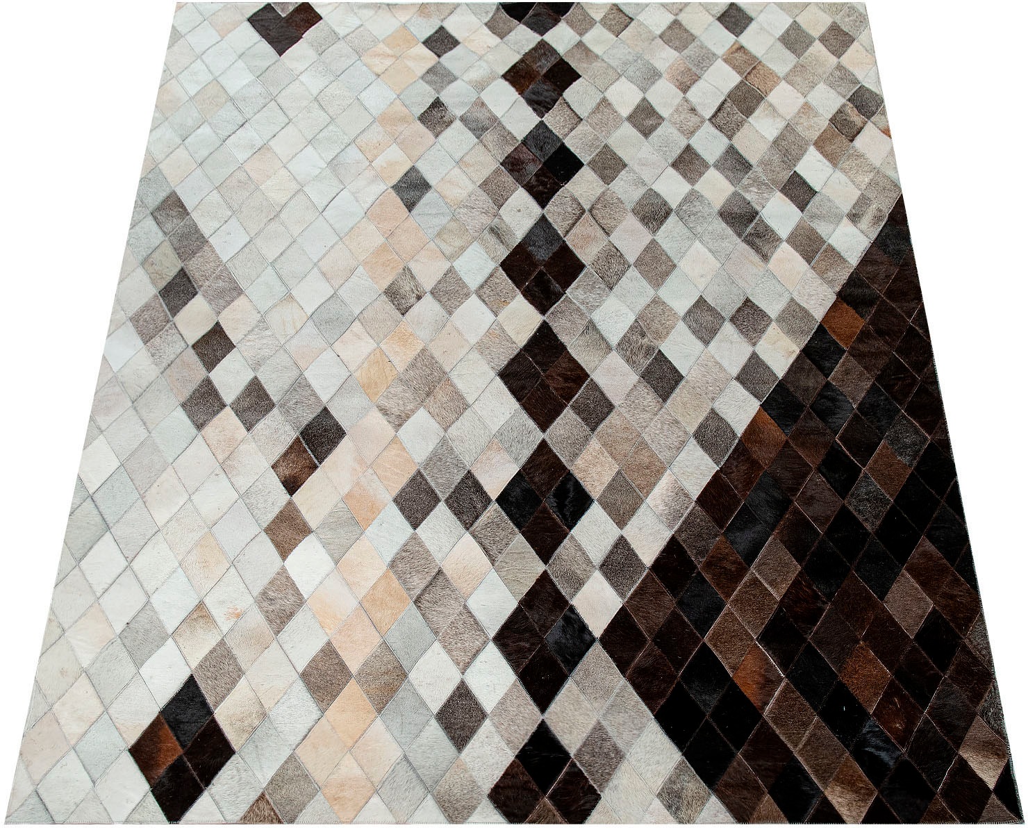 Image of Paco Home Fellteppich »Western 703«, rechteckig, 10 mm Höhe, Patchwork, echtes Rinderfell und Wolle, Wohnzimmer bei Ackermann Versand Schweiz