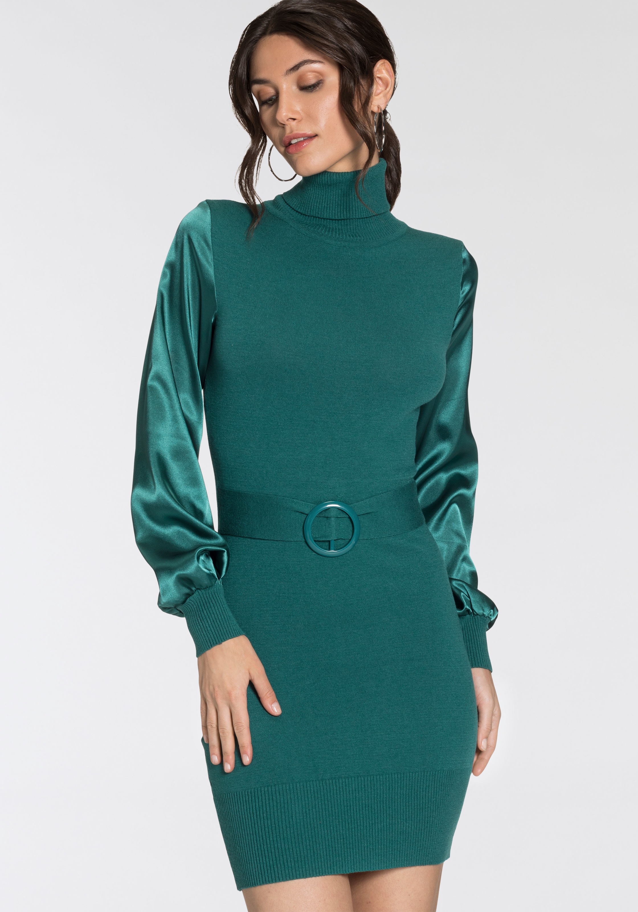 Image of Melrose Strickkleid, mit Satin-Ärmeln - NEUE KOLLEKTION bei Ackermann Versand Schweiz